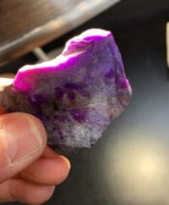 Sugilite (slab n rough) pink gel wafer (19.2gr) healing crystal