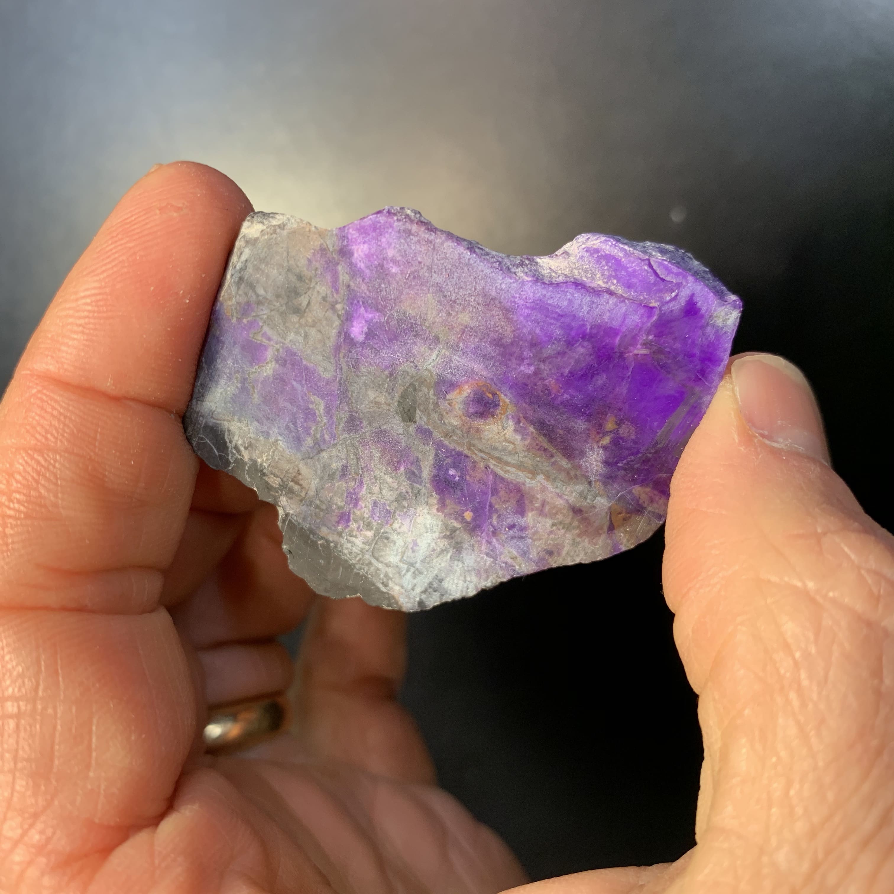 Sugilite (slab n rough) pink gel wafer (19.2gr) healing crystal - Image 4