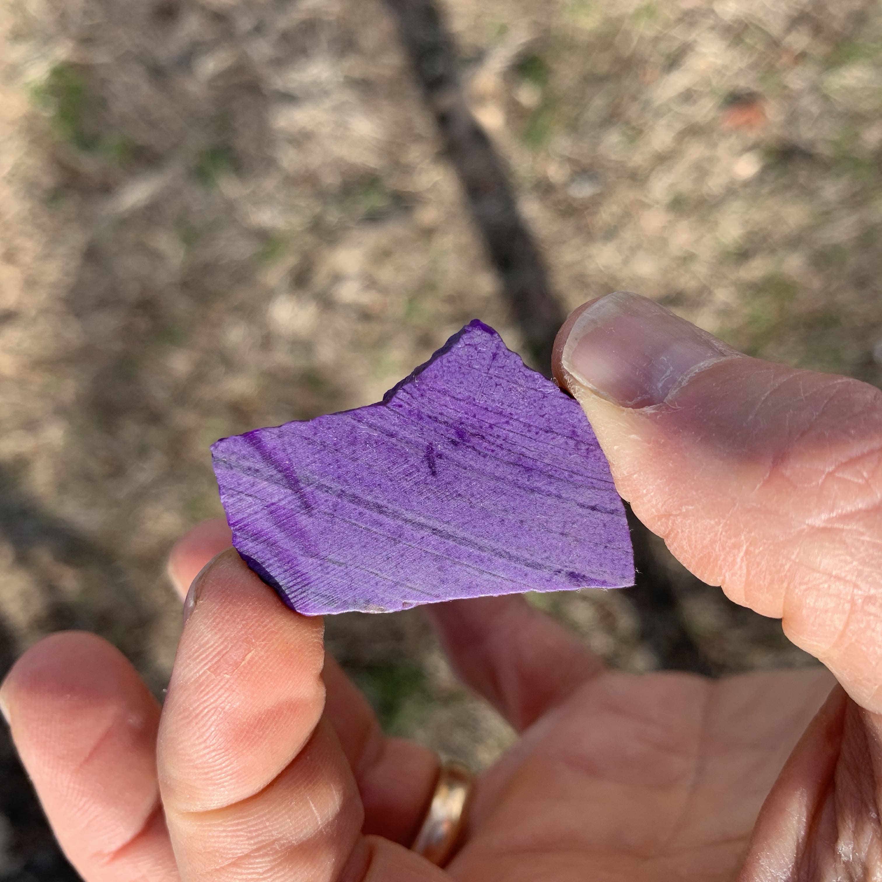 Sugilite (slab) chromatic 'purple stripes' (7.6gr) healing crystal - Image 2