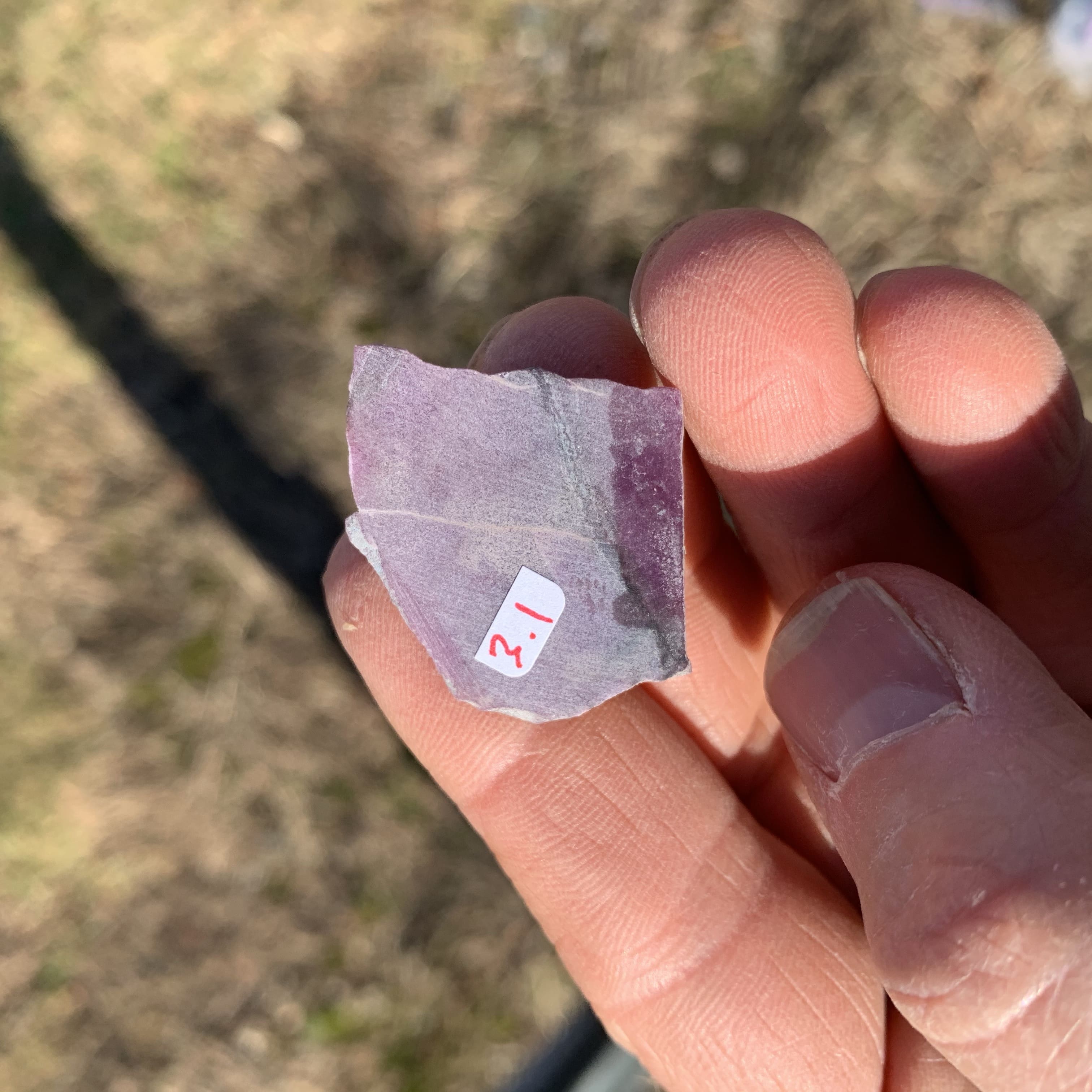 Sugilite (slab) 'curving stripe' (3.1gr) healing crystal - Image 5