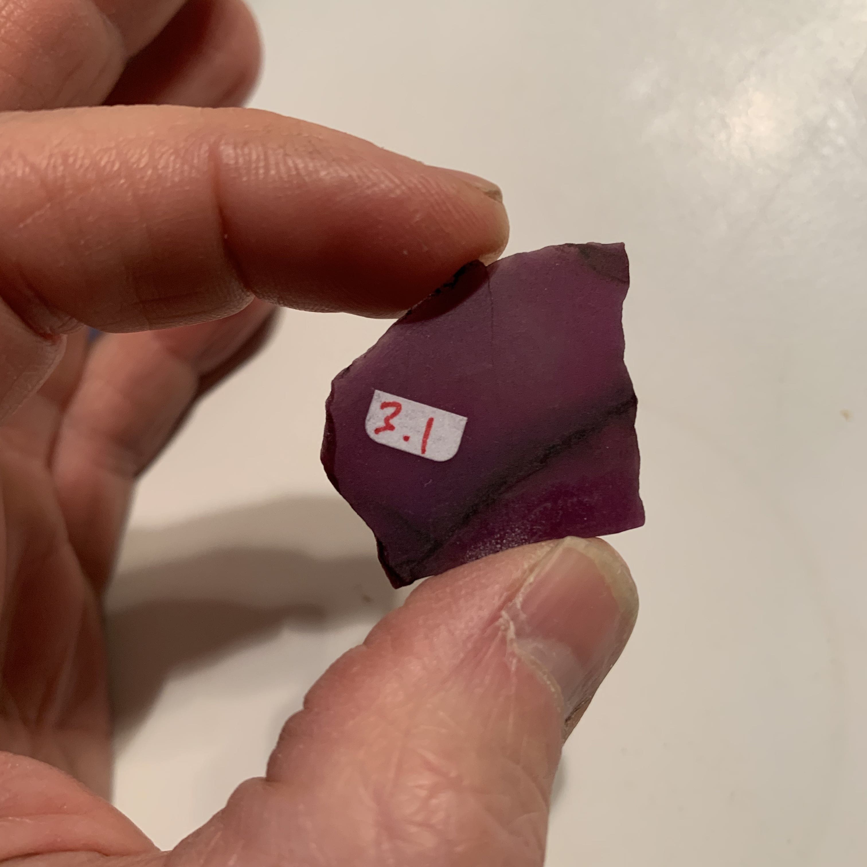 Sugilite (slab) 'curving stripe' (3.1gr) healing crystal - Image 6