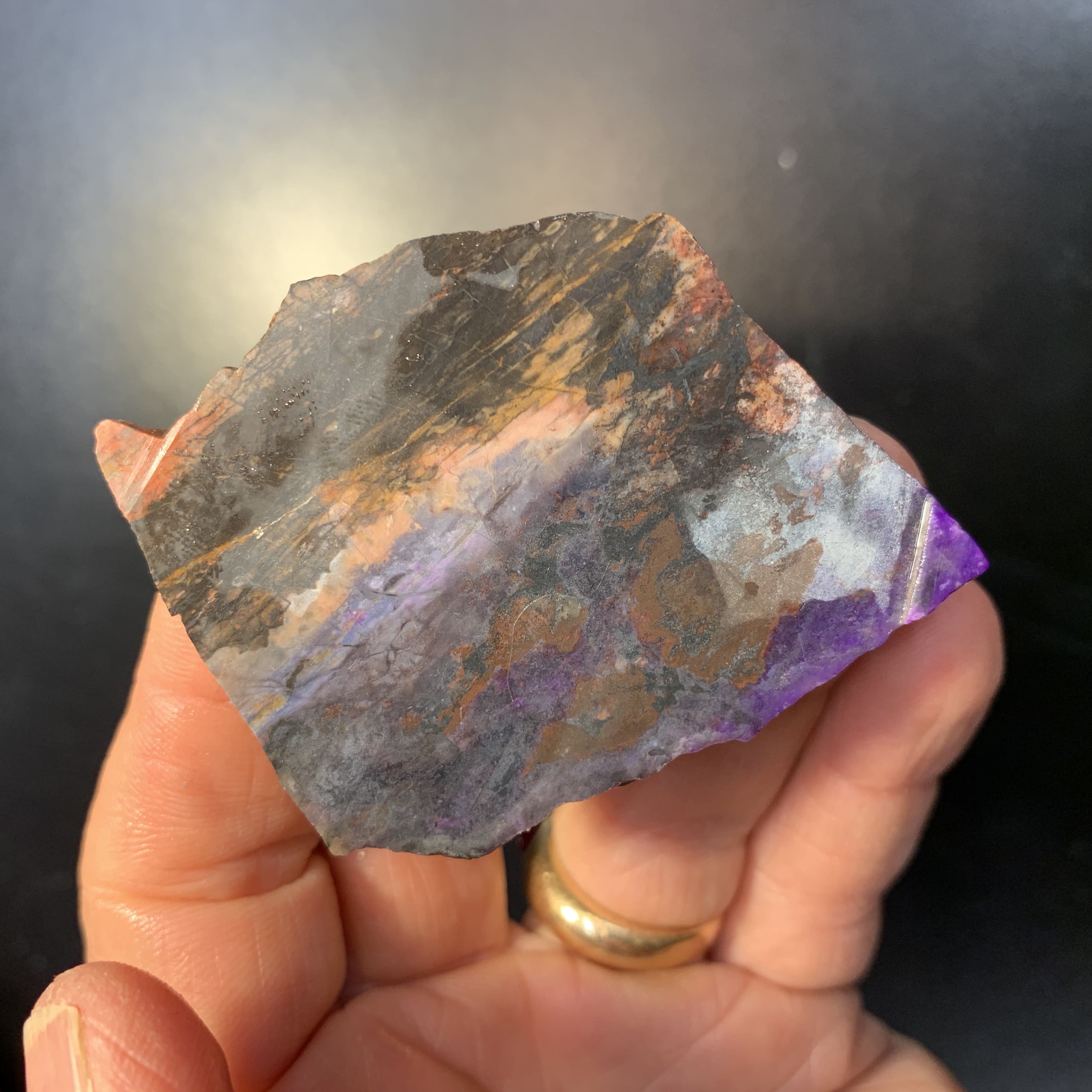 Sugilite (slab) edge gel multi-tone (29.2gr) healing crystal - Image 6