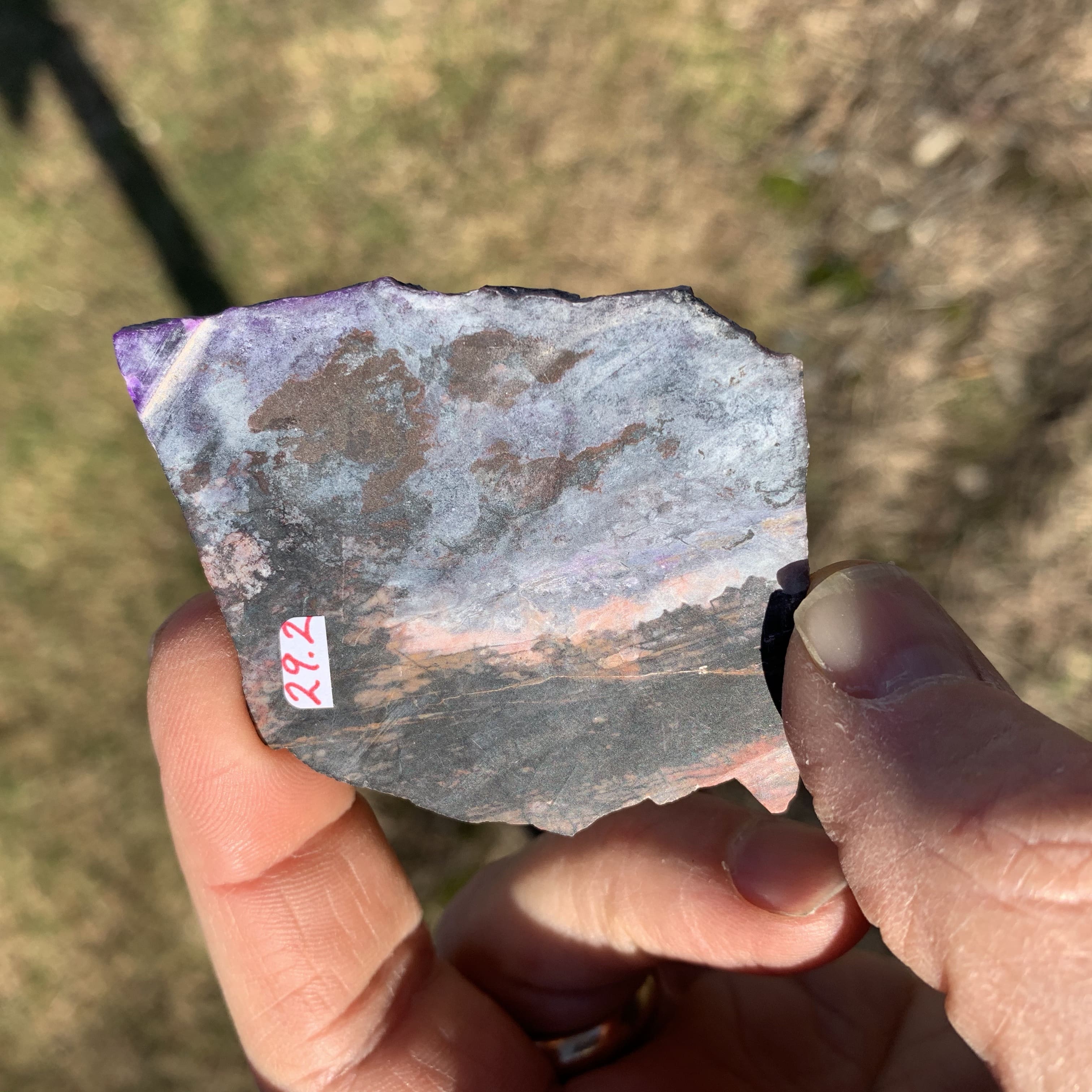 Sugilite (slab) edge gel multi-tone (29.2gr) healing crystal - Image 7