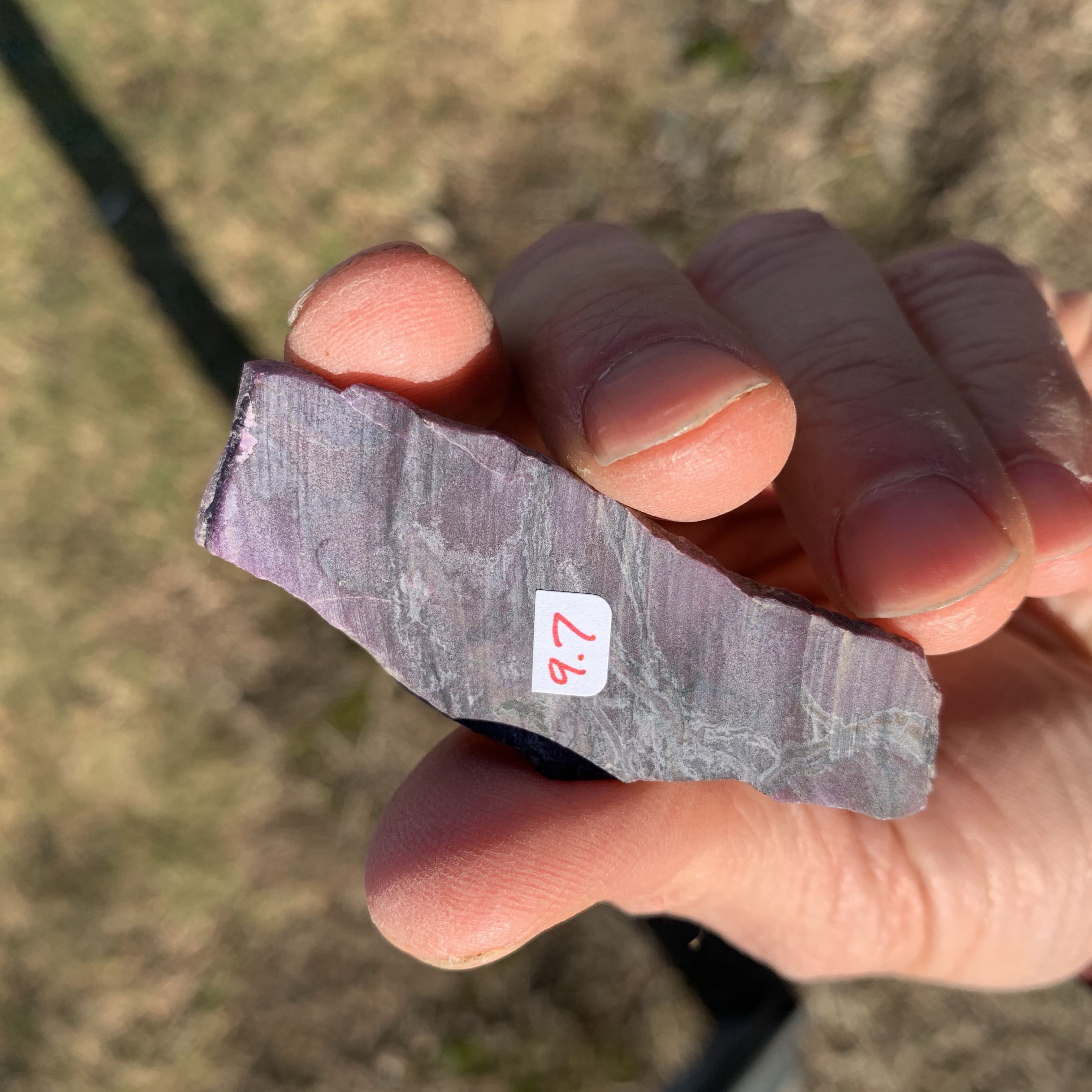 Sugilite (slab) gel 'slim Illinois' wedge (9.7gr) healing crystal - Image 4