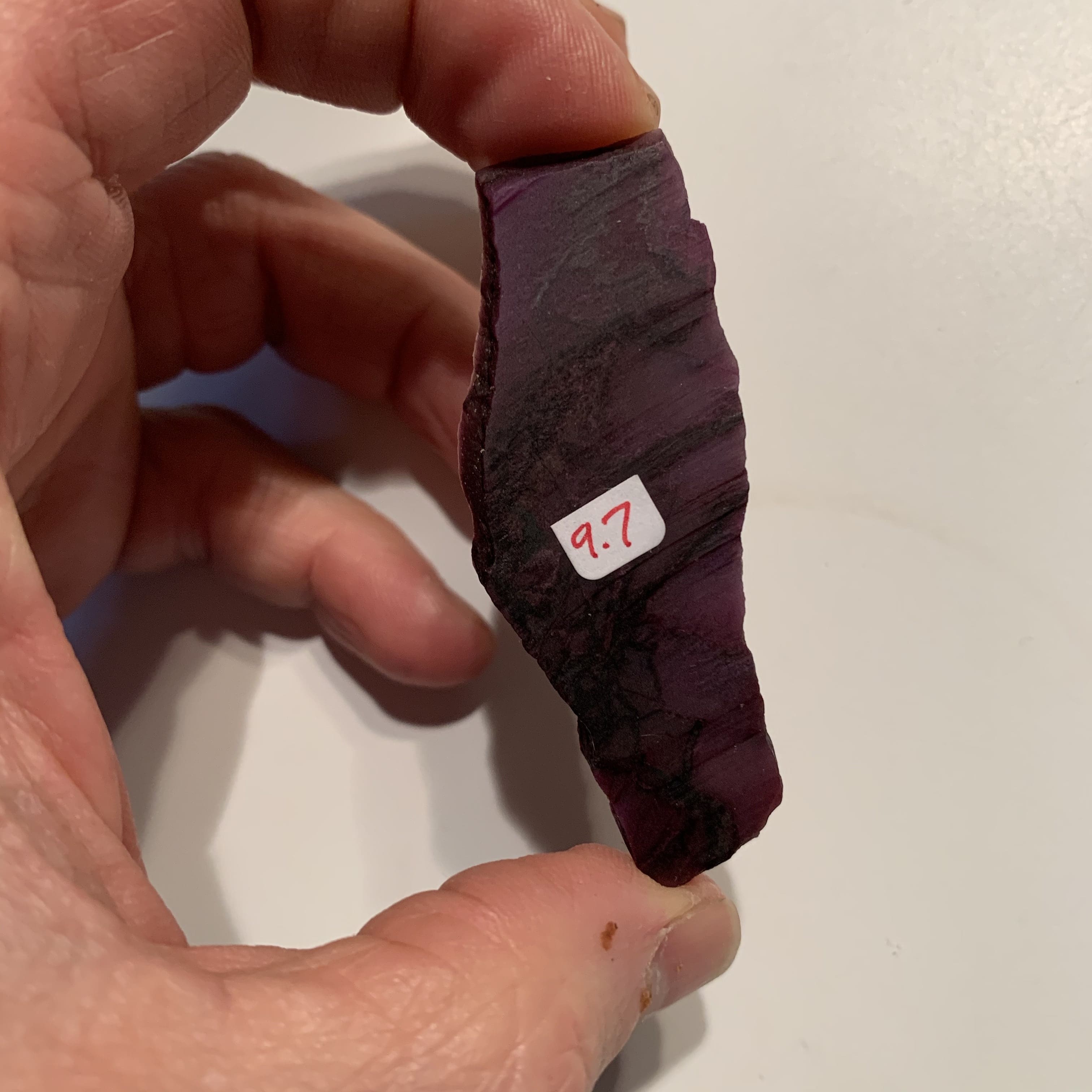 Sugilite (slab) gel 'slim Illinois' wedge (9.7gr) healing crystal - Image 6