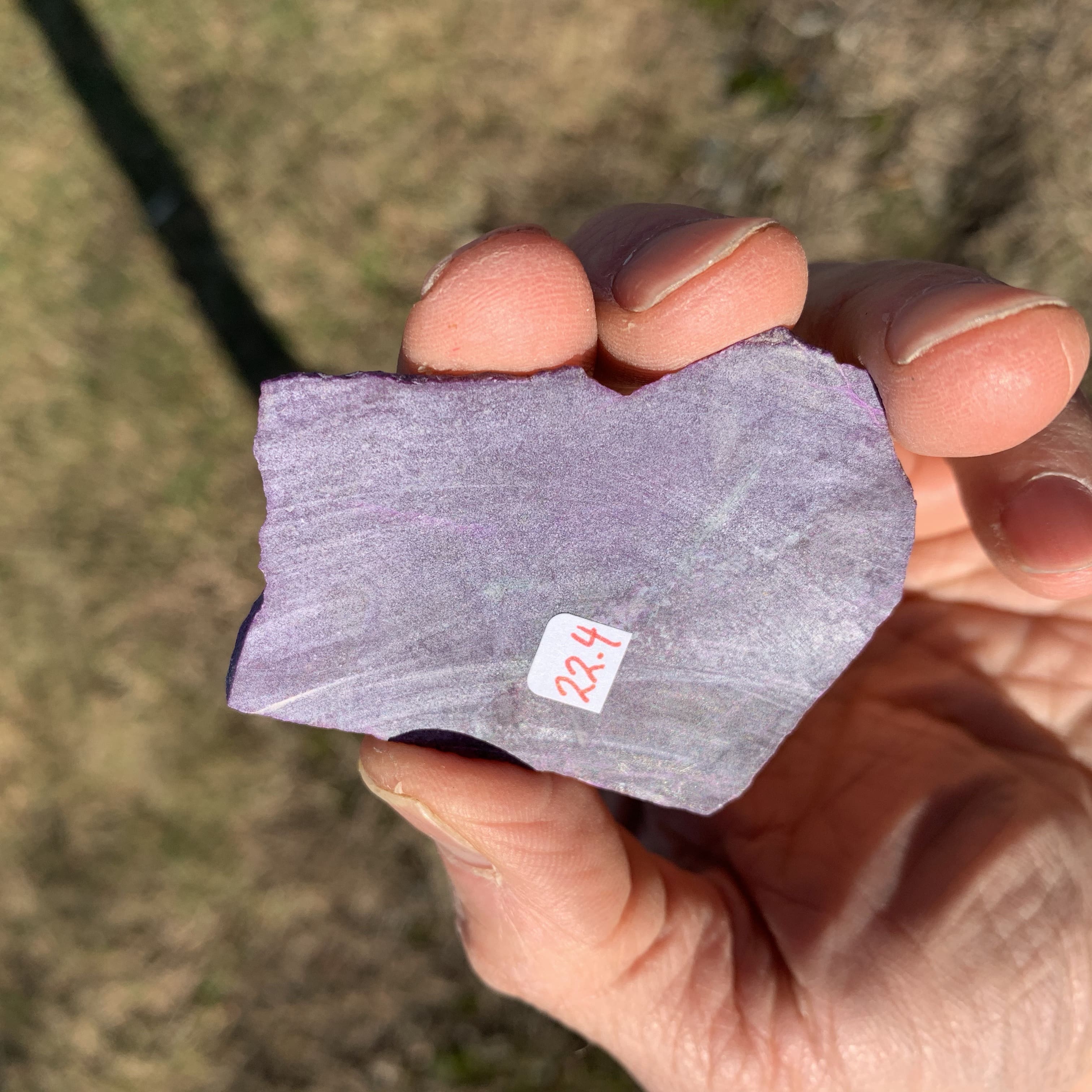Sugilite (slab) semi-gel 'purple chocolate bar' (22.4gr) healing crystal - Image 5