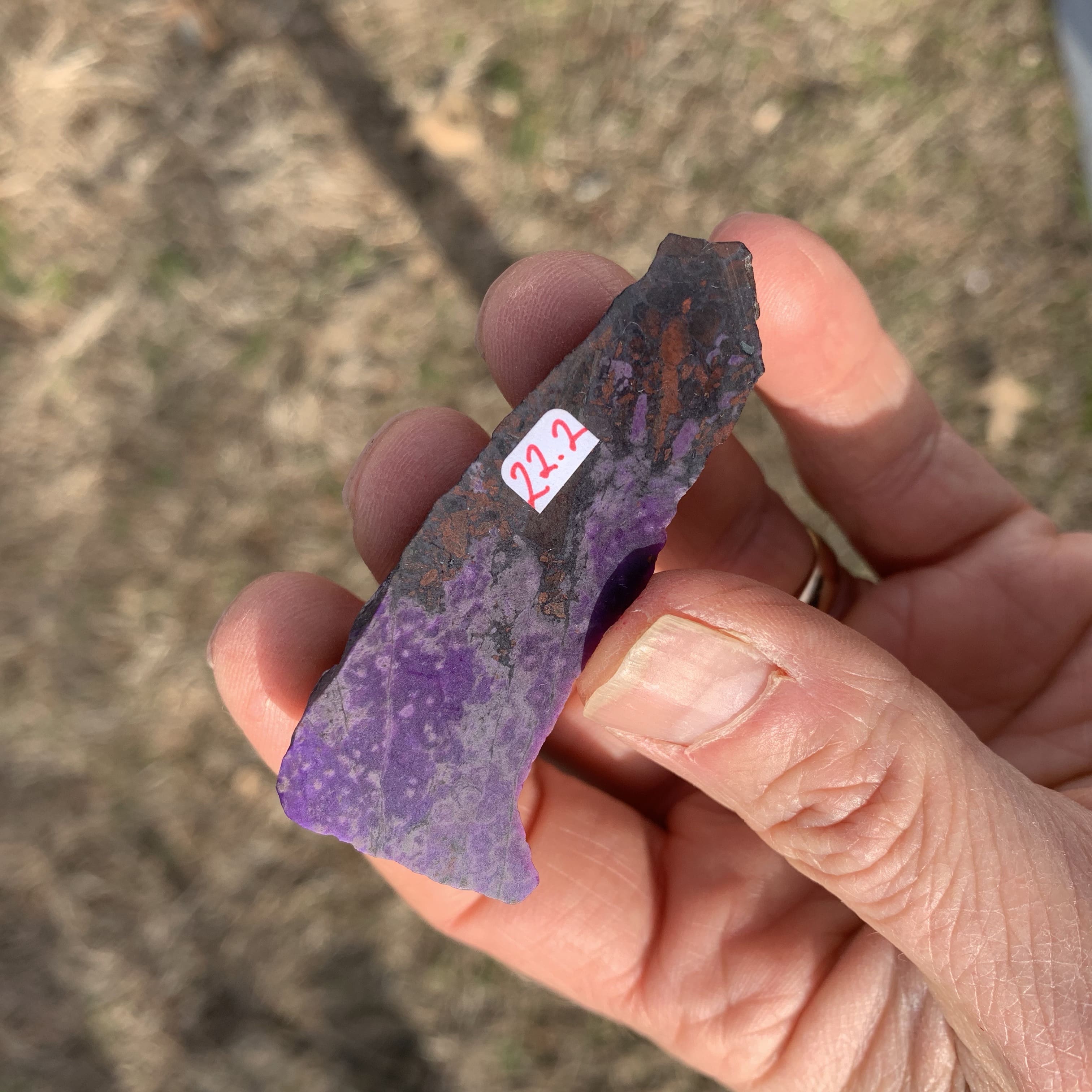 Sugilite (slab n rough) chromatic 'long mountain' (22.2gr) healing crystal - Image 2