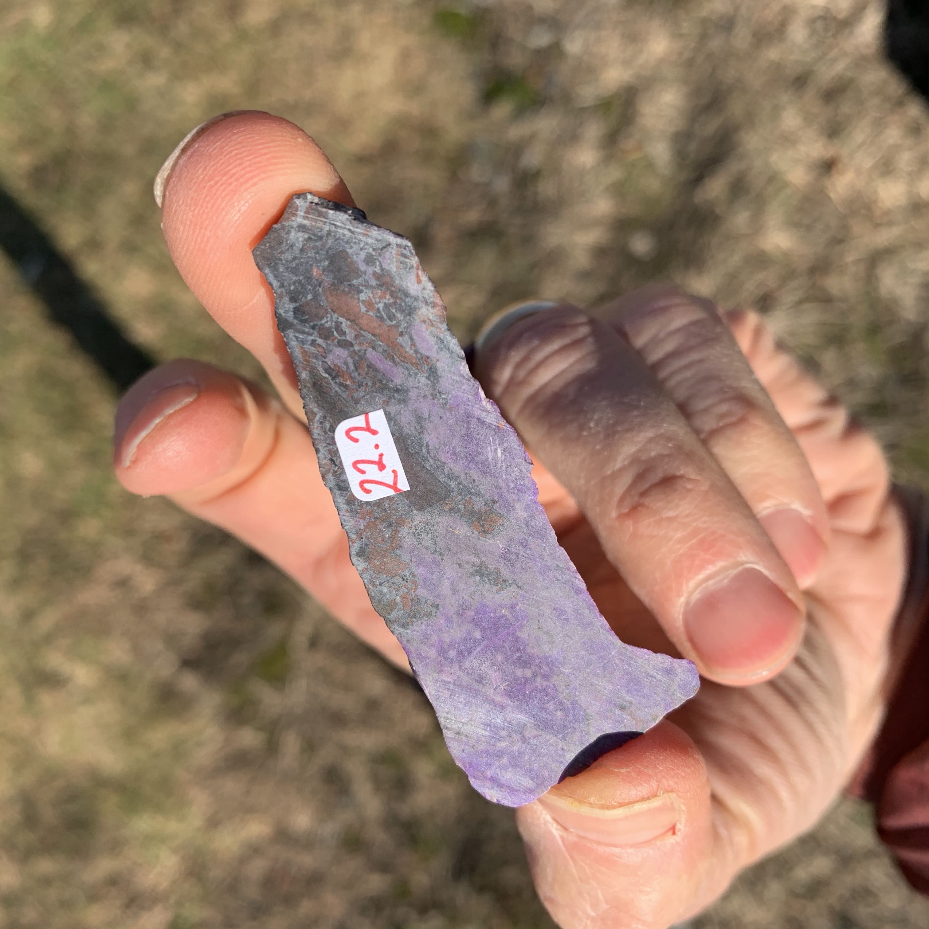 Sugilite (slab n rough) chromatic 'long mountain' (22.2gr) healing crystal - Image 3