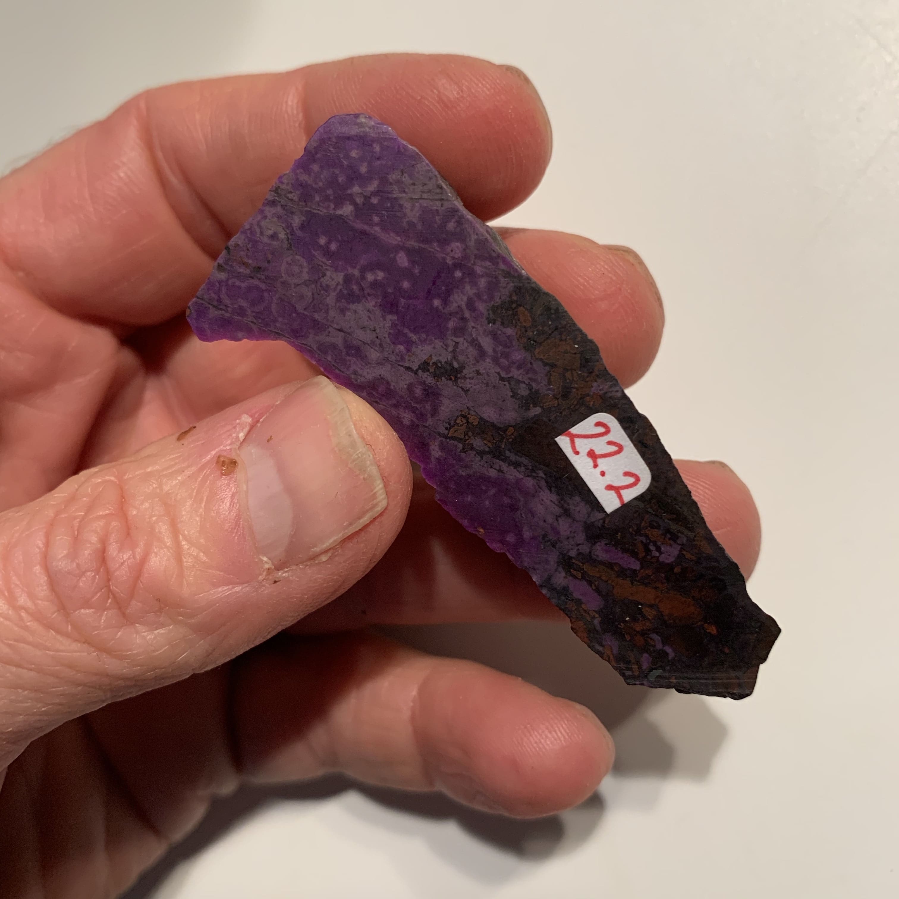 Sugilite (slab n rough) chromatic 'long mountain' (22.2gr) healing crystal - Image 6