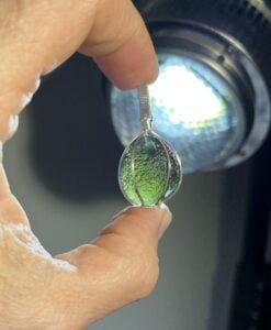 Moldavite pendant (rough) for necklace 'neon ball' (6.42g) healing crystal