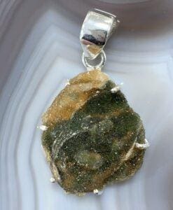 Chrome Chalcedony Nebulite pendant for necklace healing crystal