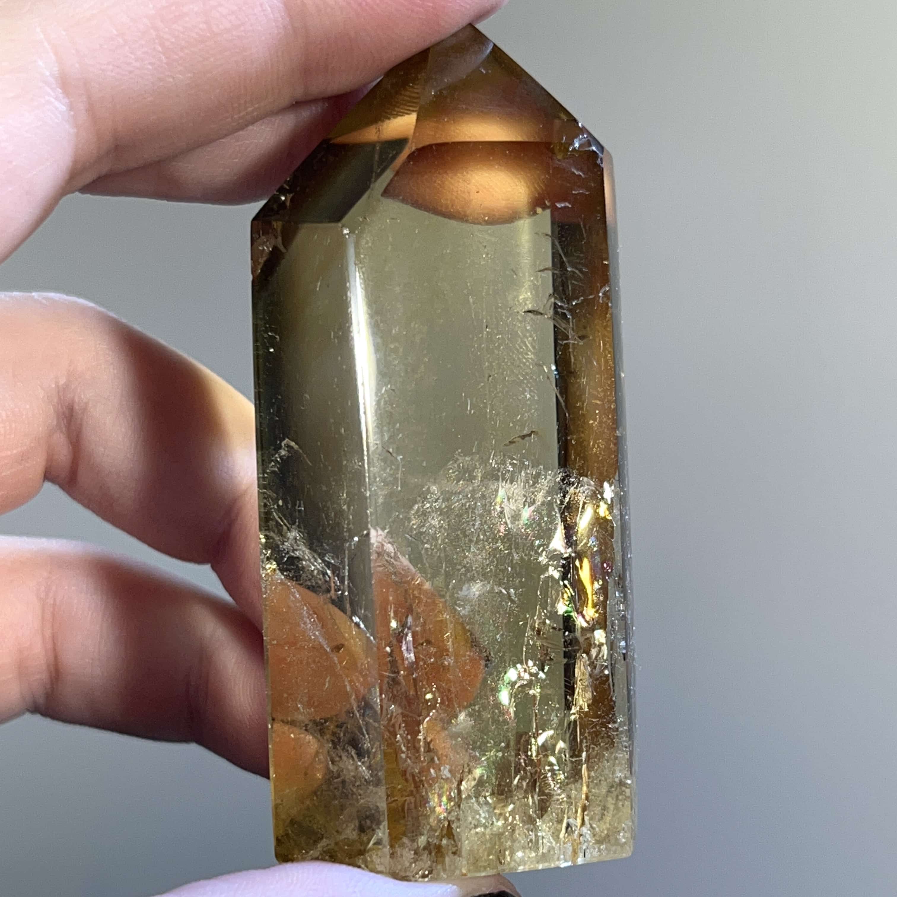 Citrine (natural) African (Congo / Zambia) RAINBOW tower healing crystal - Image 2