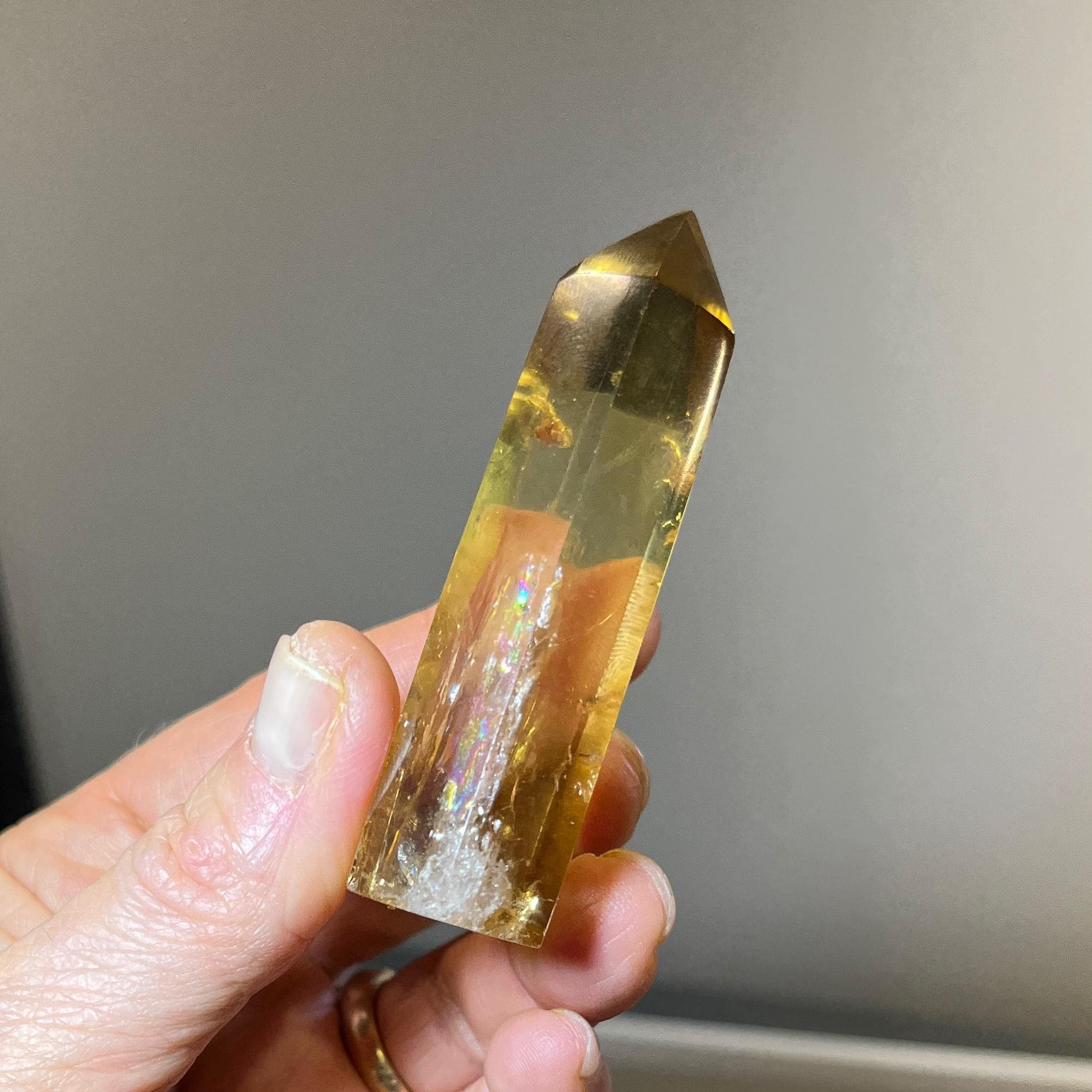 Citrine (natural) African (Congo / Zambia) RAINBOW tower healing crystal - Image 4