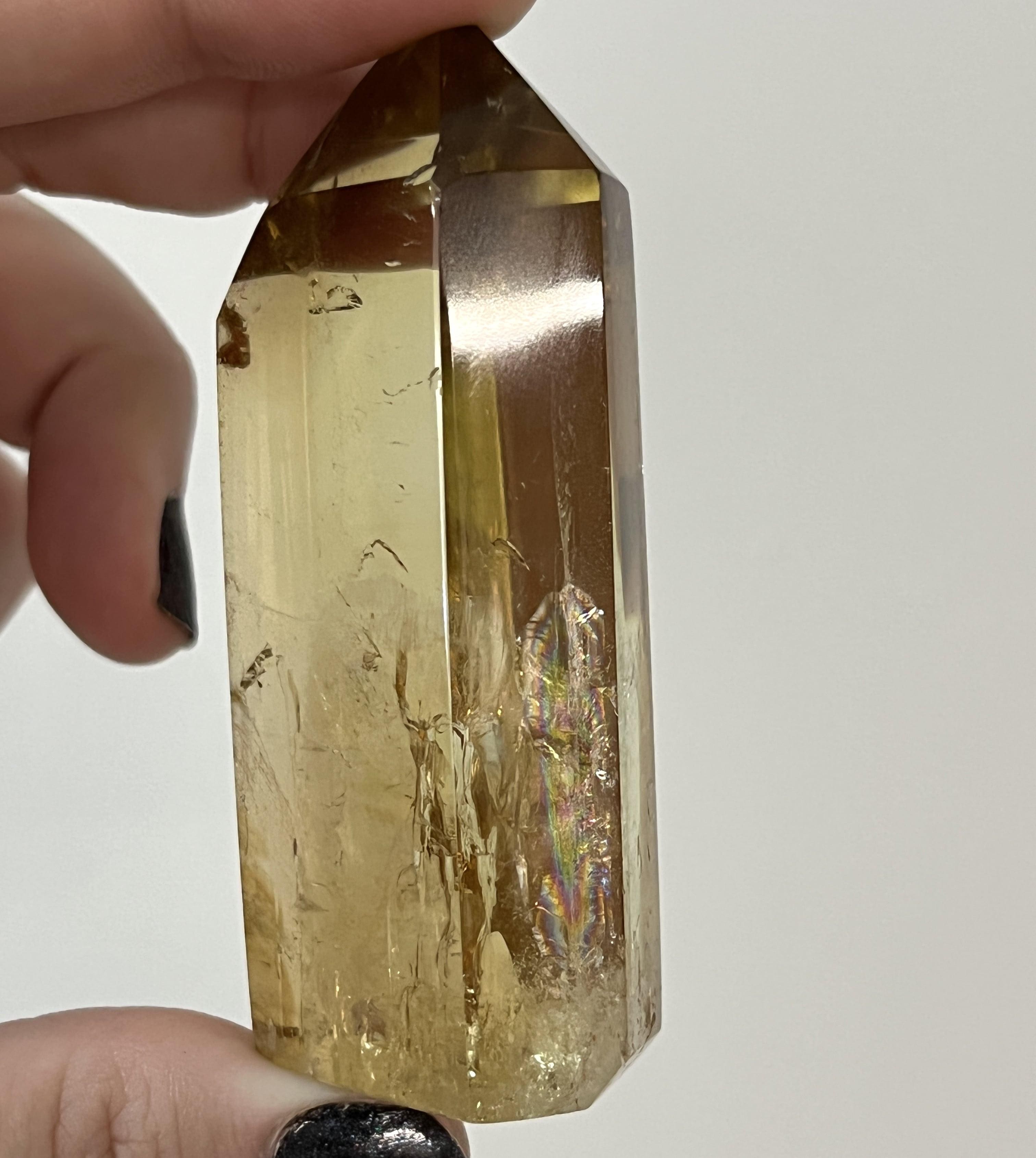 Citrine (natural) African (Congo / Zambia) RAINBOW tower healing crystal - Image 8