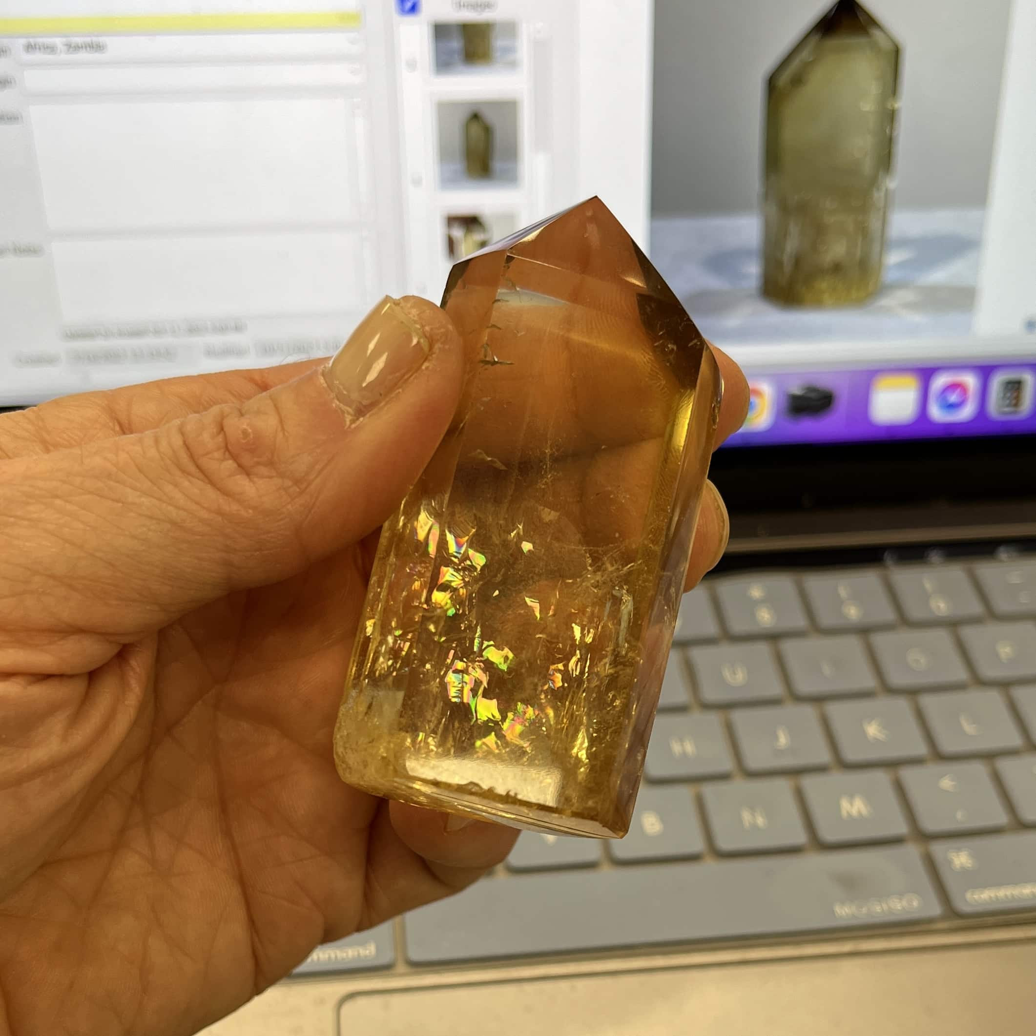 Citrine (natural) African (Congo / Zambia) RAINBOW tower healing crystal