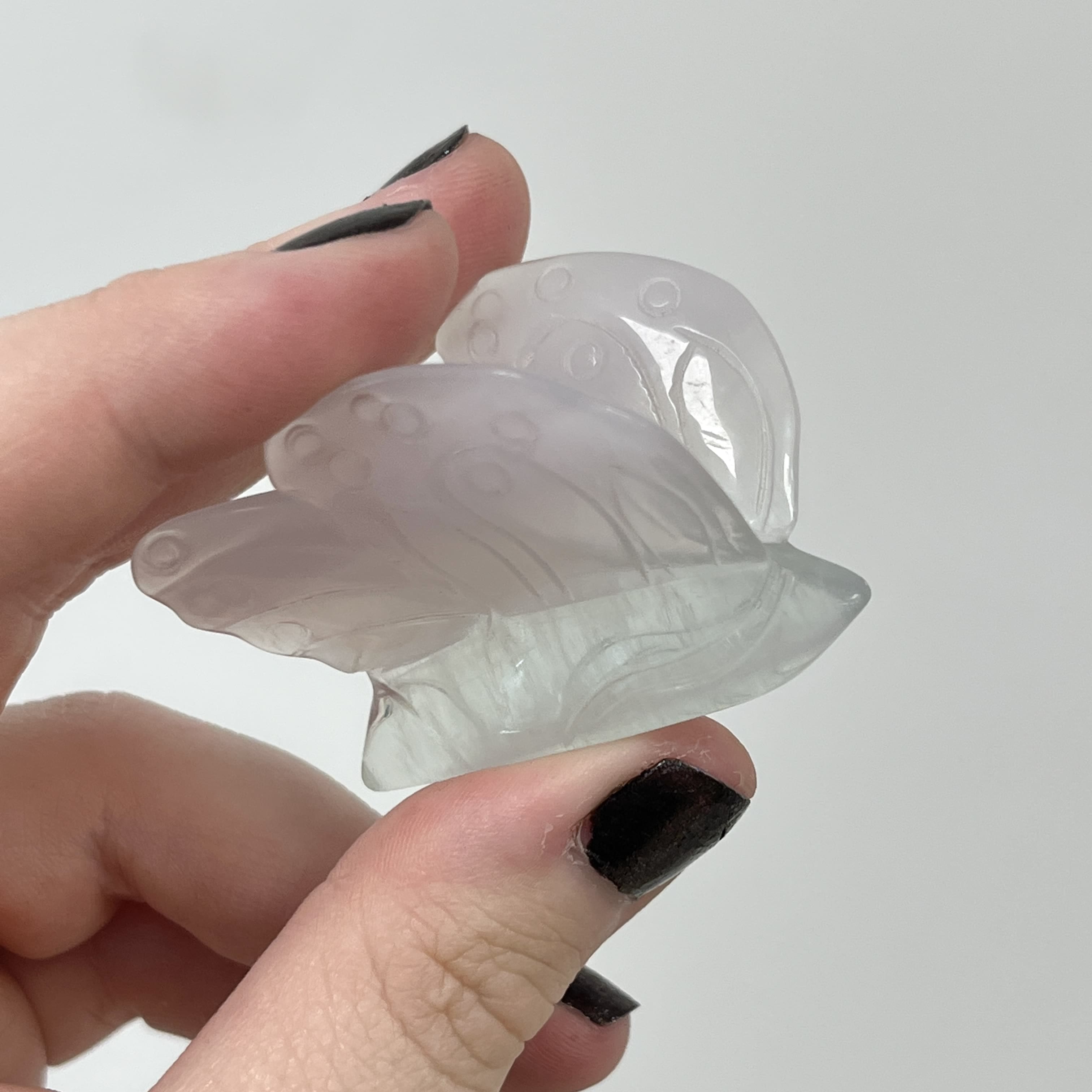 Fluorite (rainbow) standing butterfly carving healing crystal - Image 3