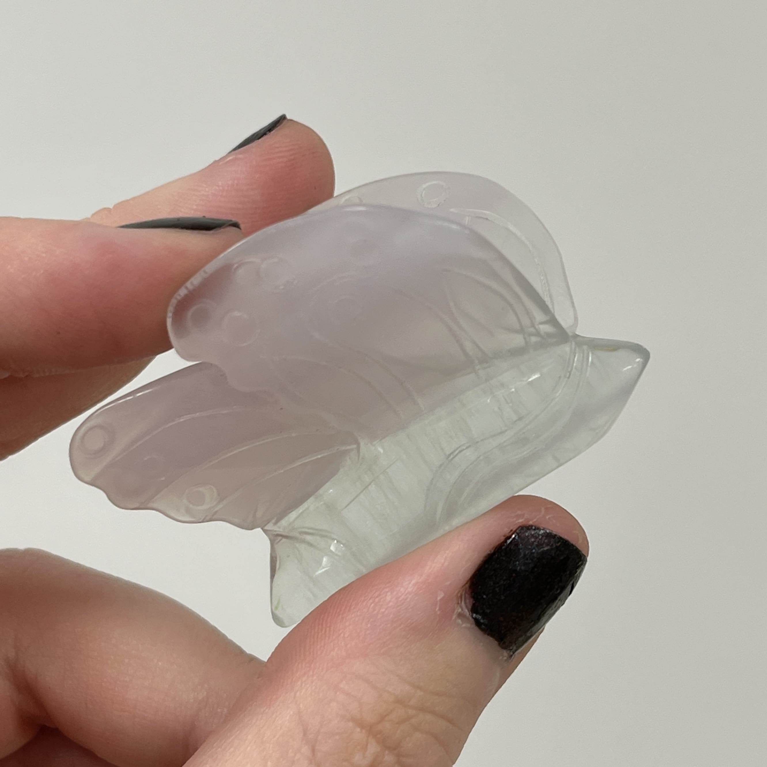 Fluorite (rainbow) standing butterfly carving healing crystal - Image 4