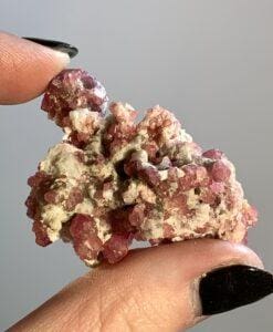 Garnet (raspberry) grossular crystals specimen healing crystal