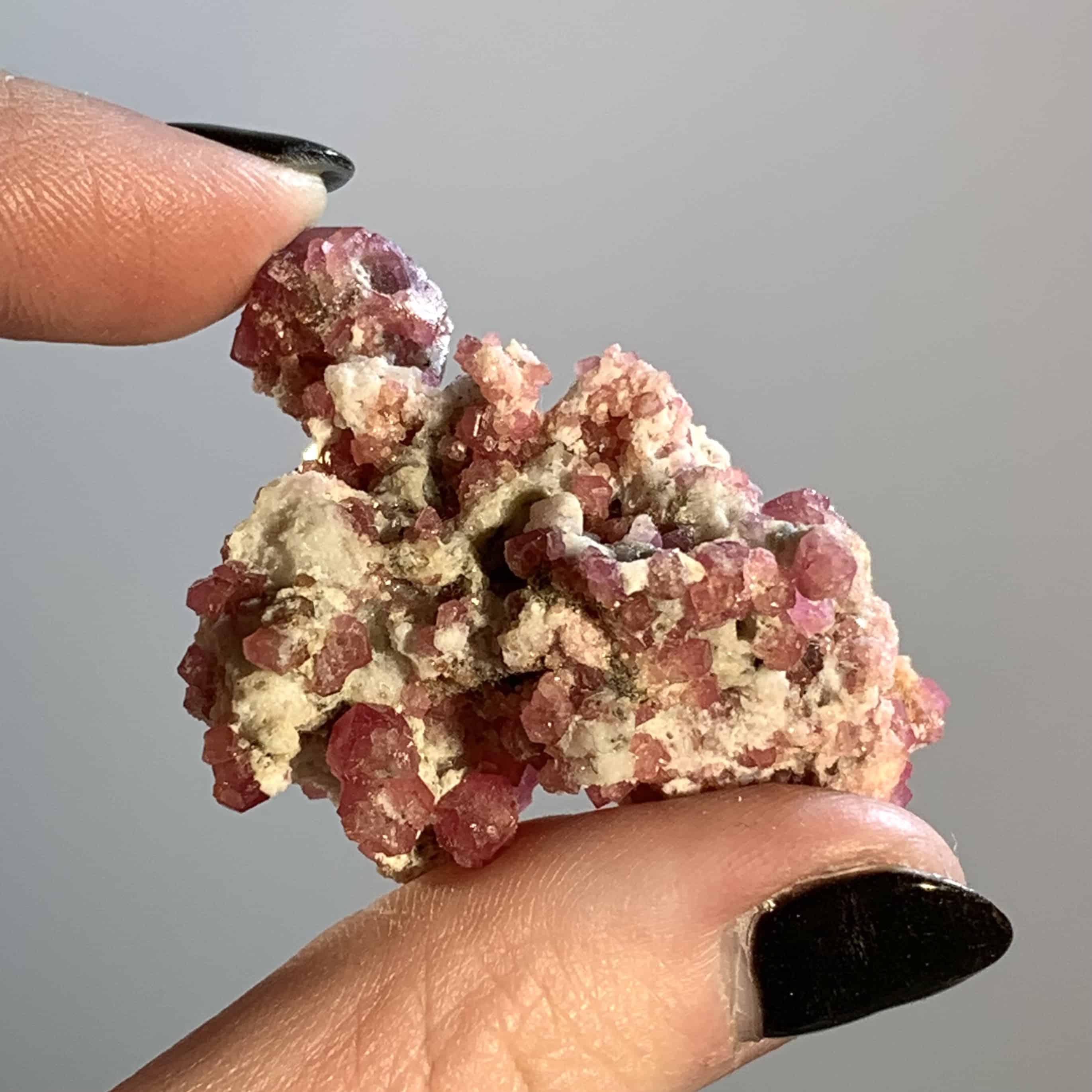 Garnet (raspberry) grossular crystals specimen healing crystal