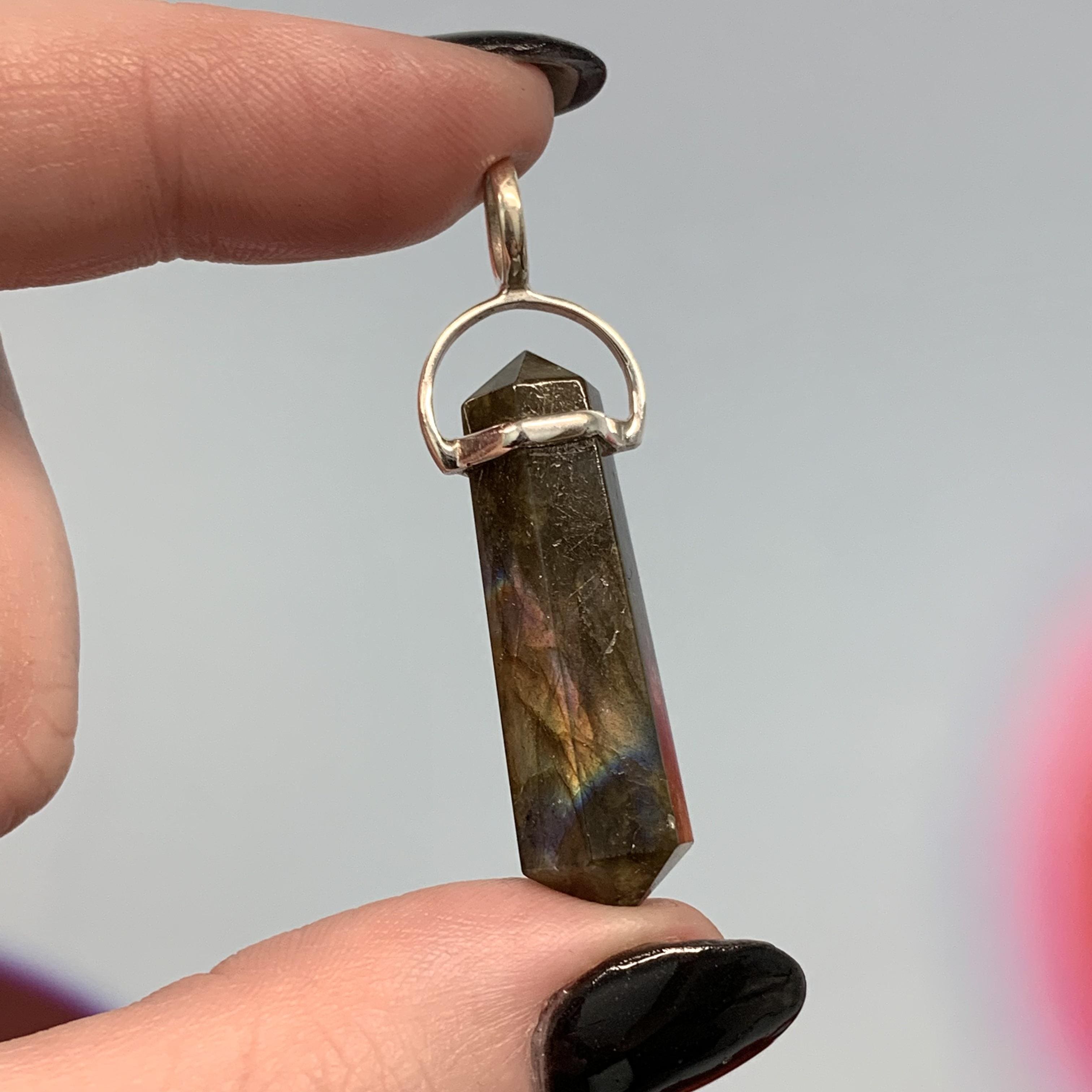 Labradorite rainbow flash DT pendant for necklace healing crystal - Image 2