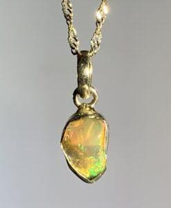 Opal (Ethiopian) bezel flash pendant for necklace healing crystal