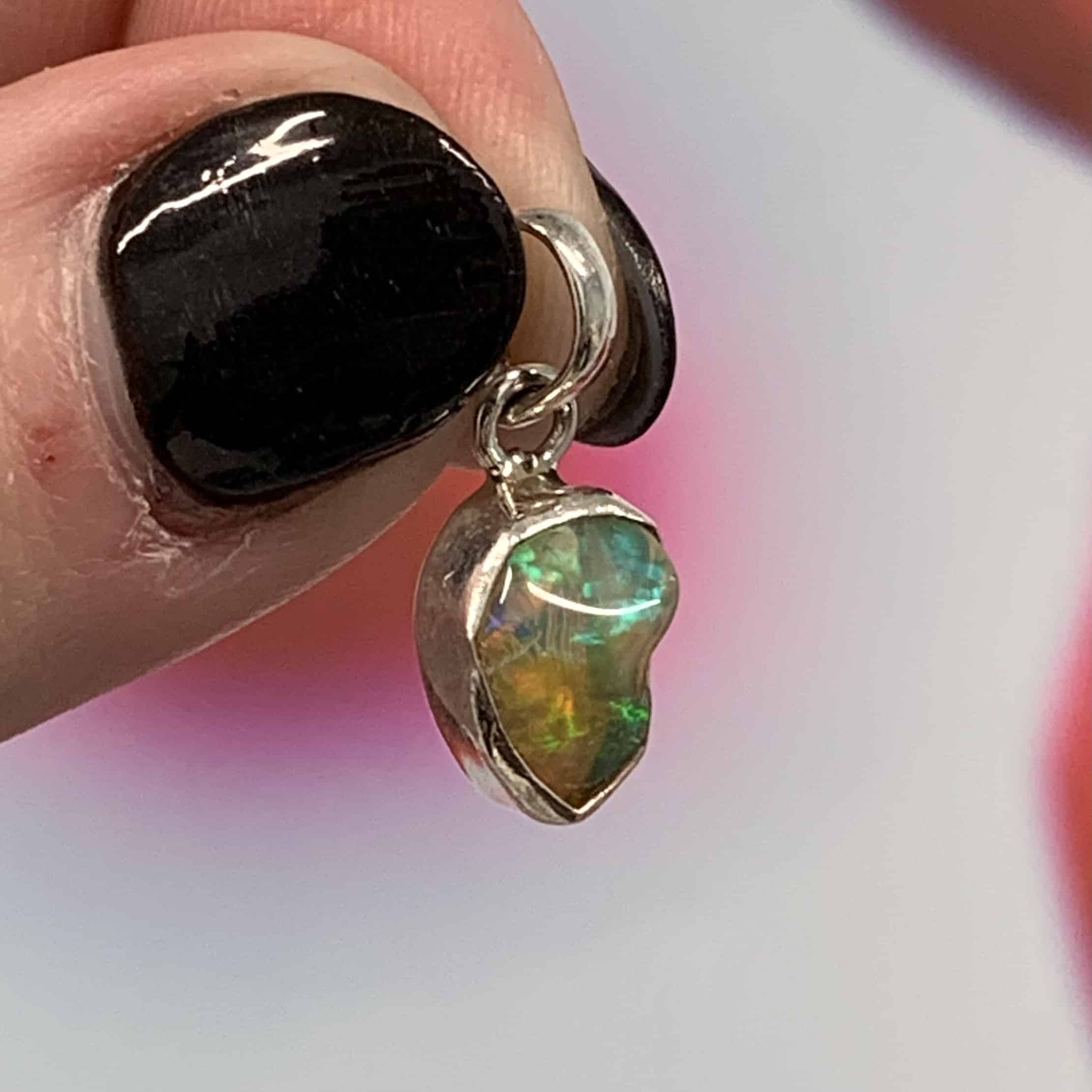 Opal (Ethiopian) bezel flash pendant for necklace healing crystal - Image 4