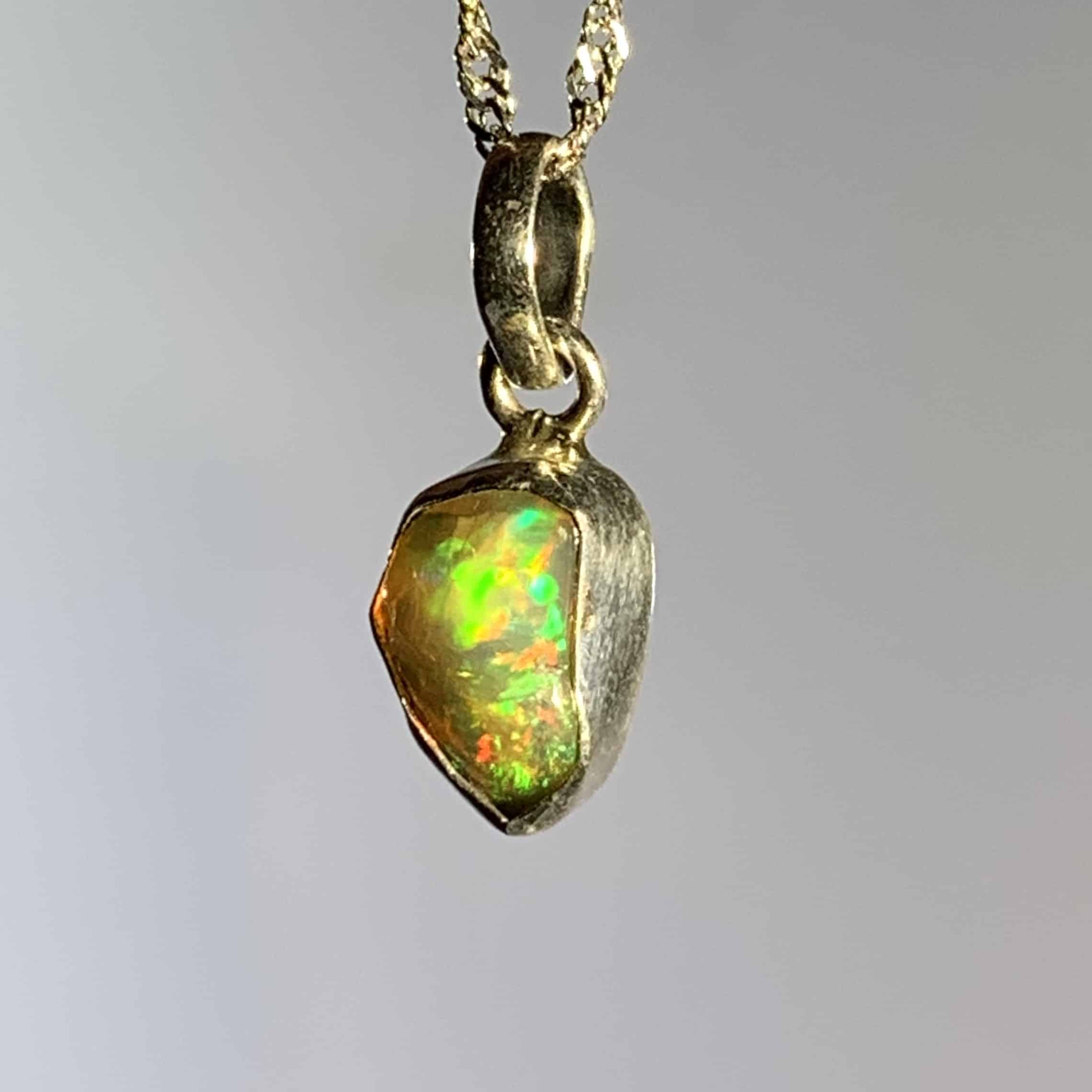 Opal (Ethiopian) bezel flash pendant for necklace healing crystal - Image 5