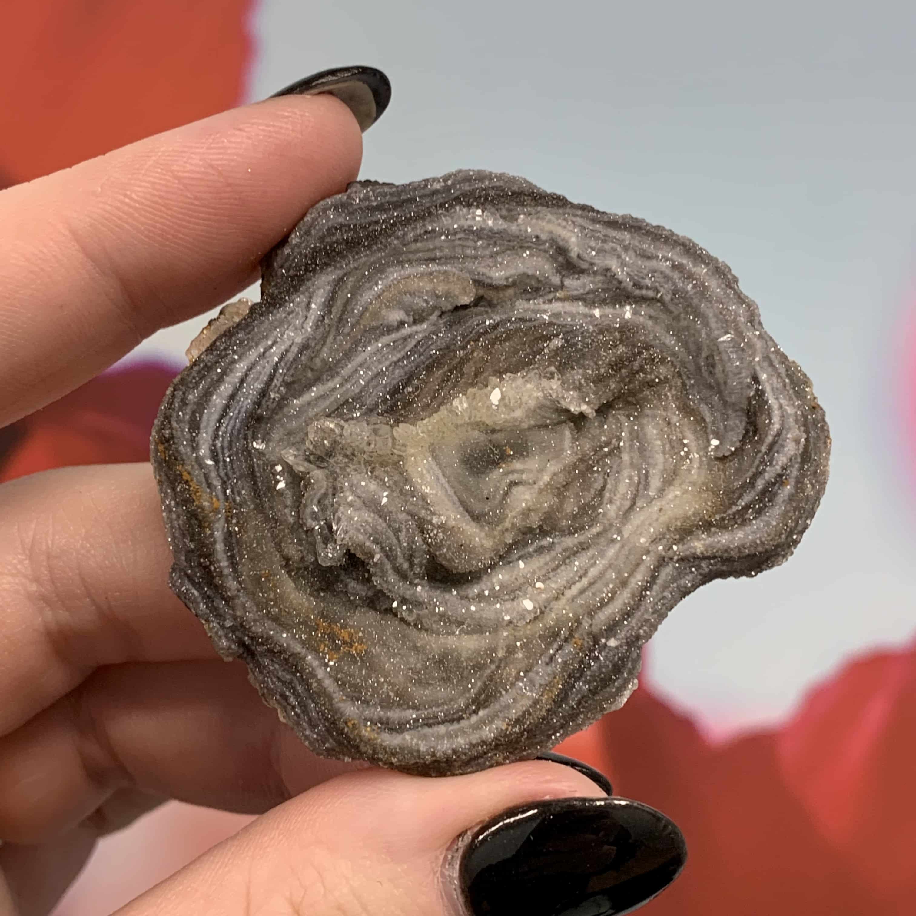 Quartz (Druzy) Chalcedony circular rose nest nebula healing crystal - Image 4