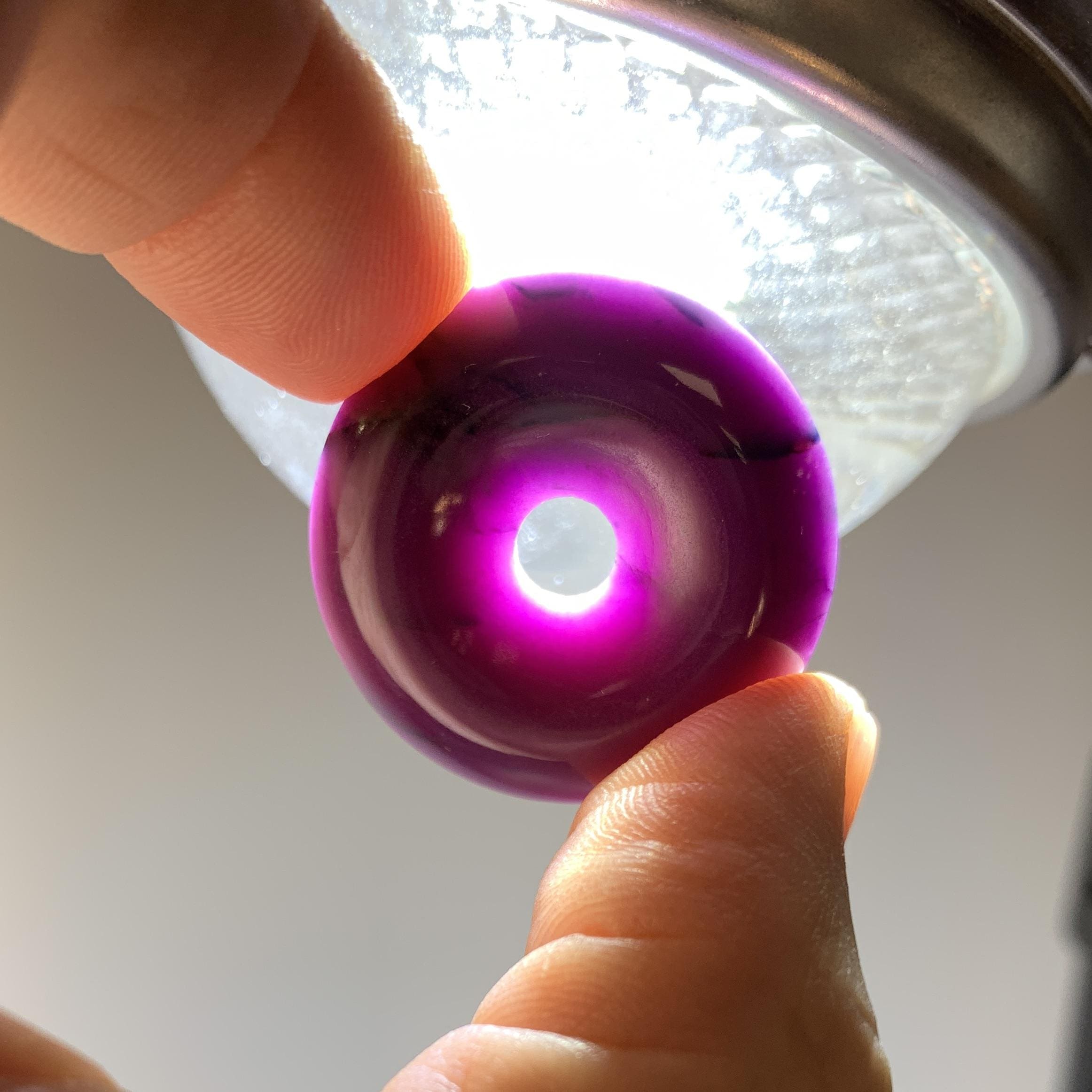 Sugilite (pendant for necklace) 14K GOLD gel pi disc #4 healing crystal - Image 3