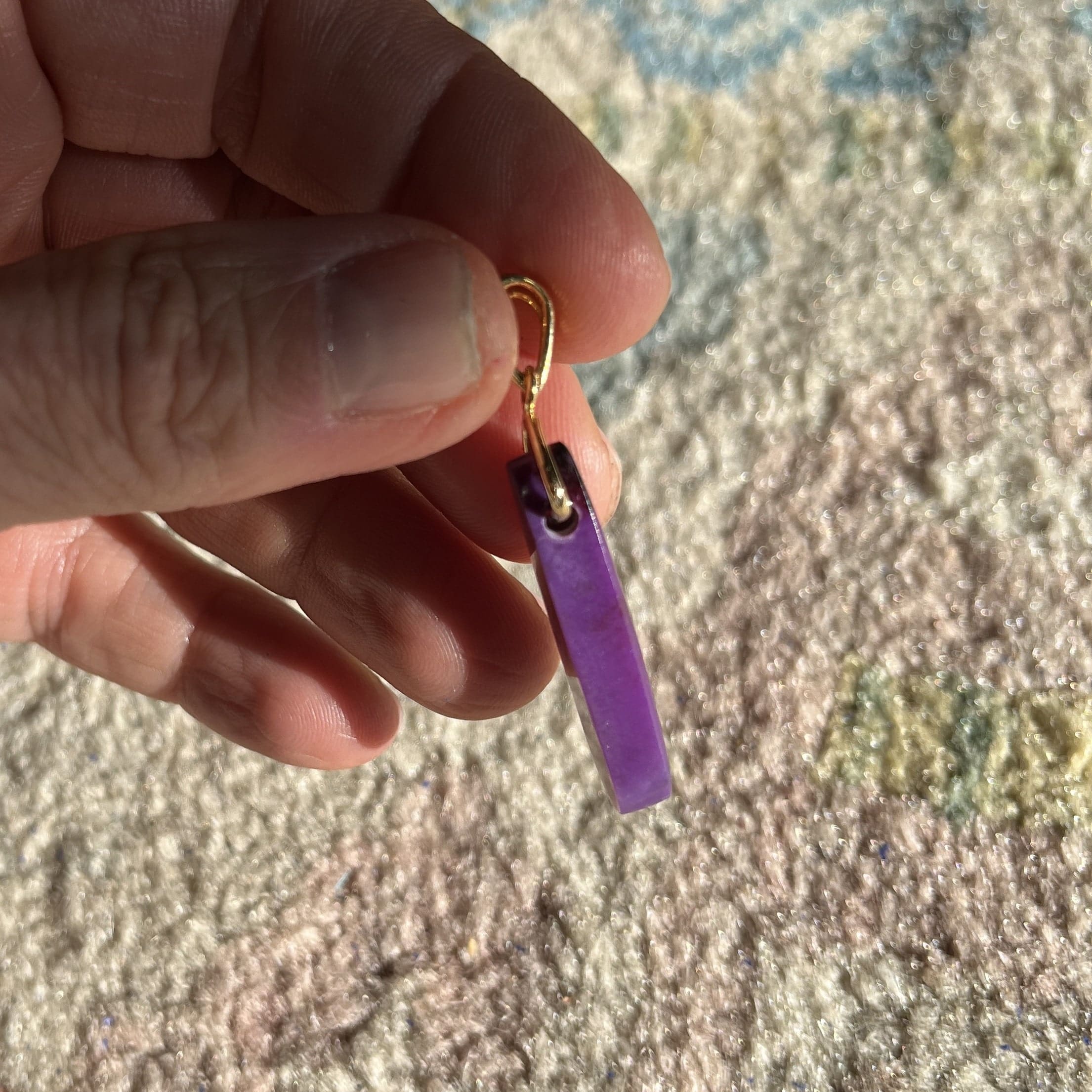 Sugilite (pendant for necklace) 14K GOLD purple gel drop healing crystal - Image 5