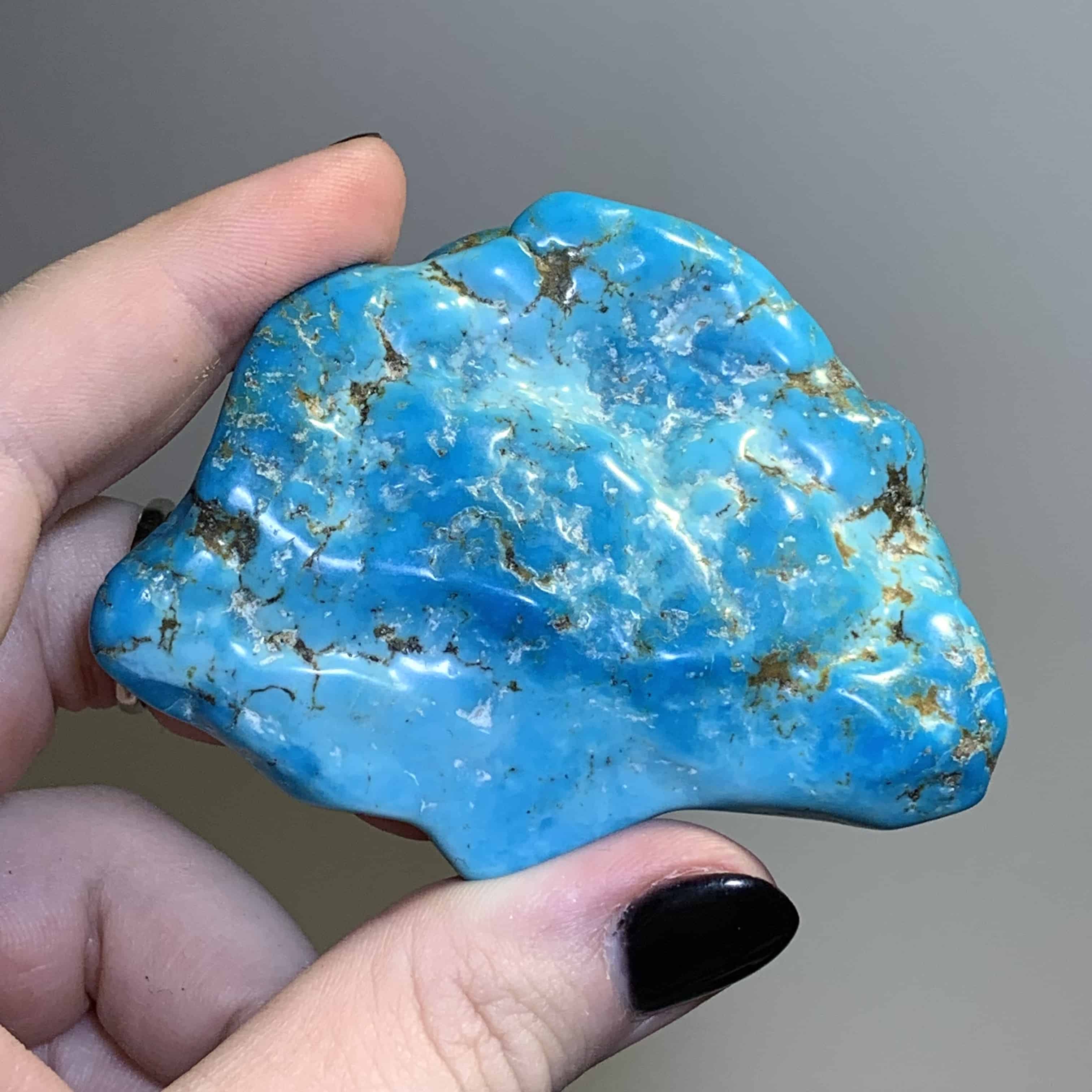 Turquoise (rough polished) large nugget healing crystal - Image 2
