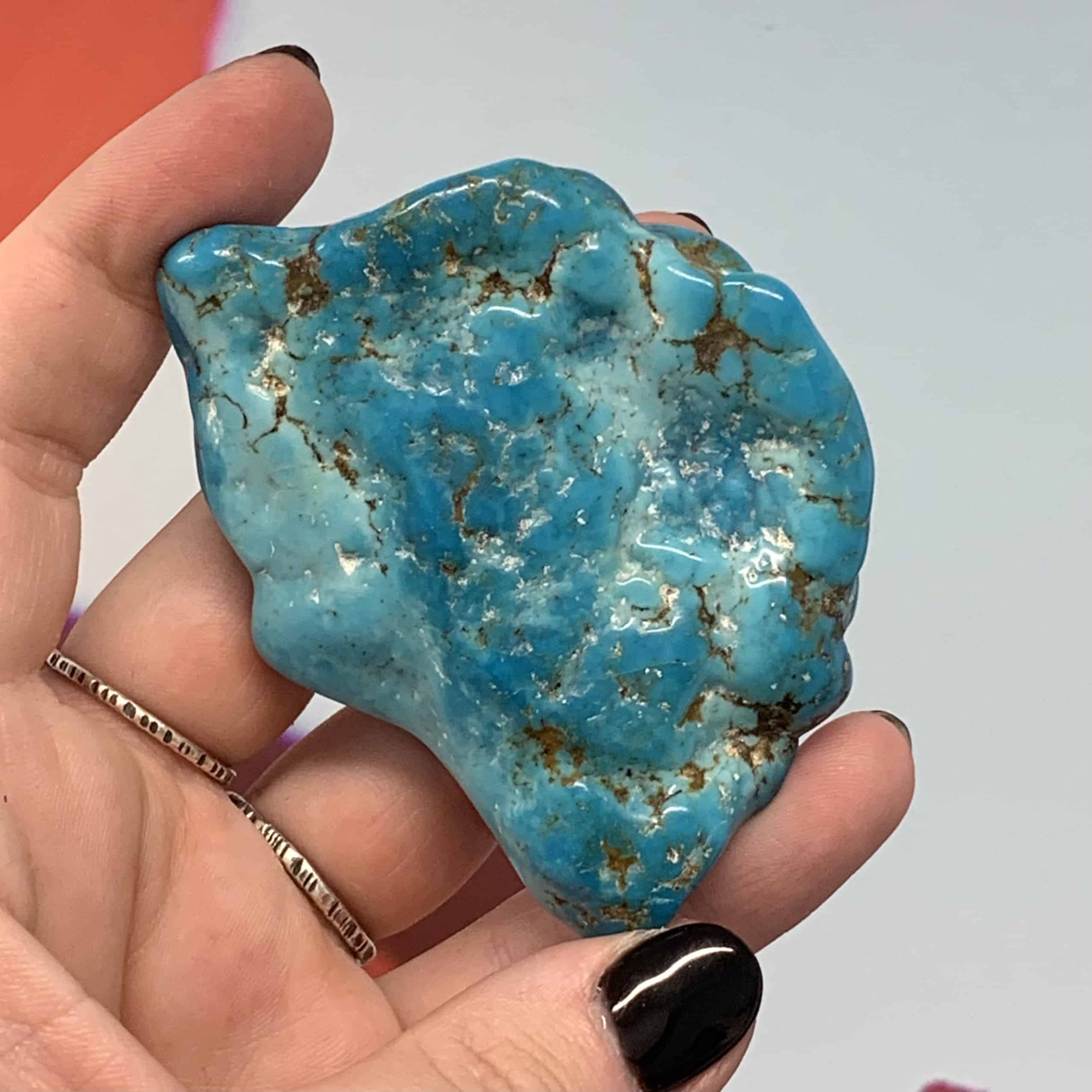 Turquoise (rough polished) large nugget healing crystal - Image 3