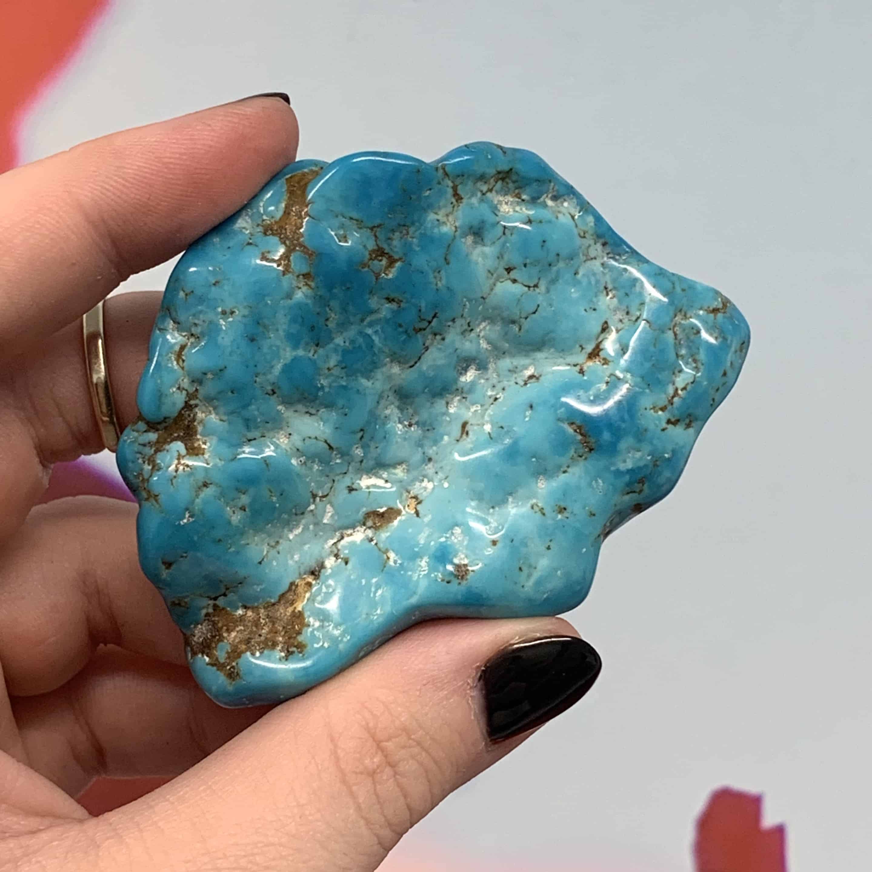 Turquoise (rough polished) large nugget healing crystal - Image 4