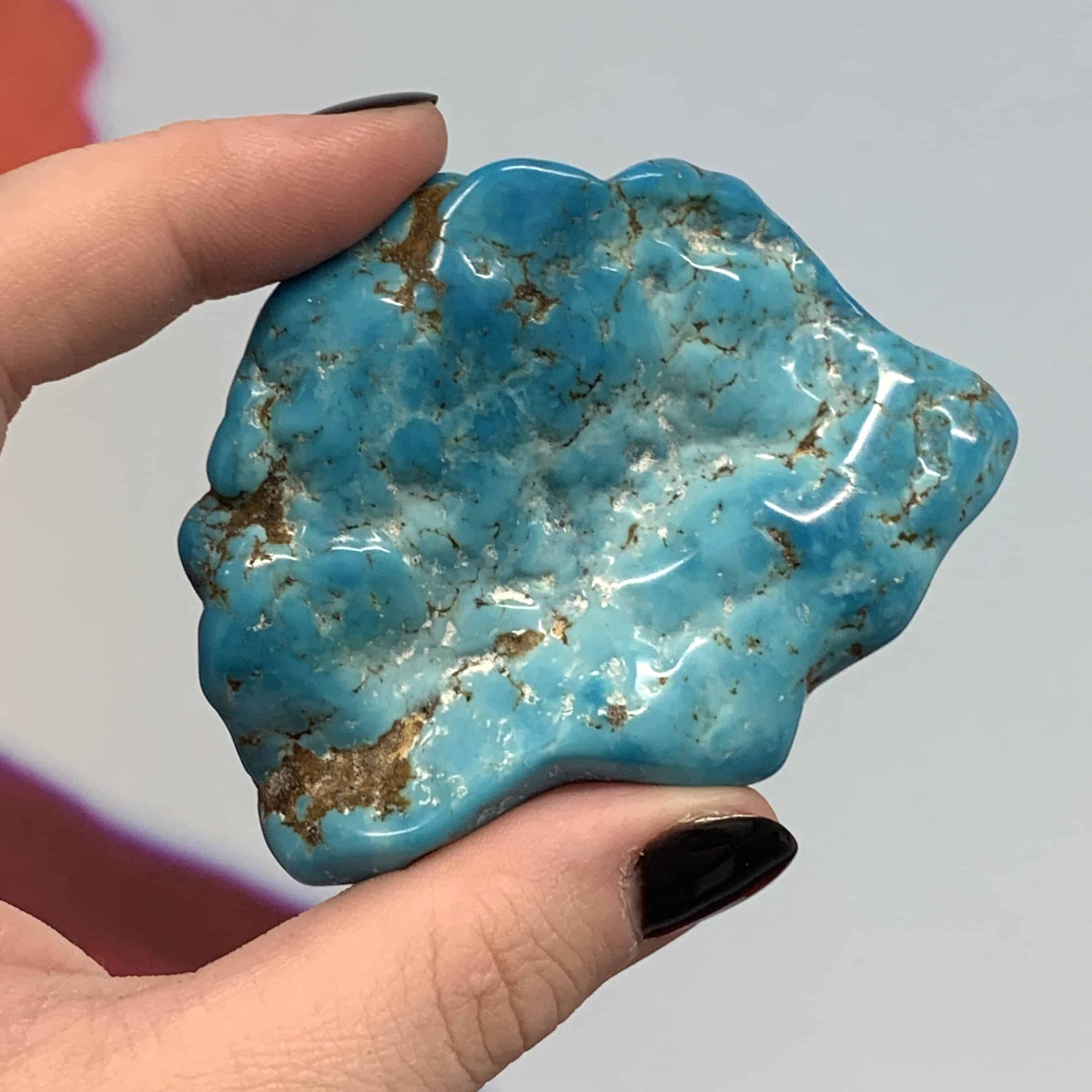 Turquoise (rough polished) large nugget healing crystal - Image 5