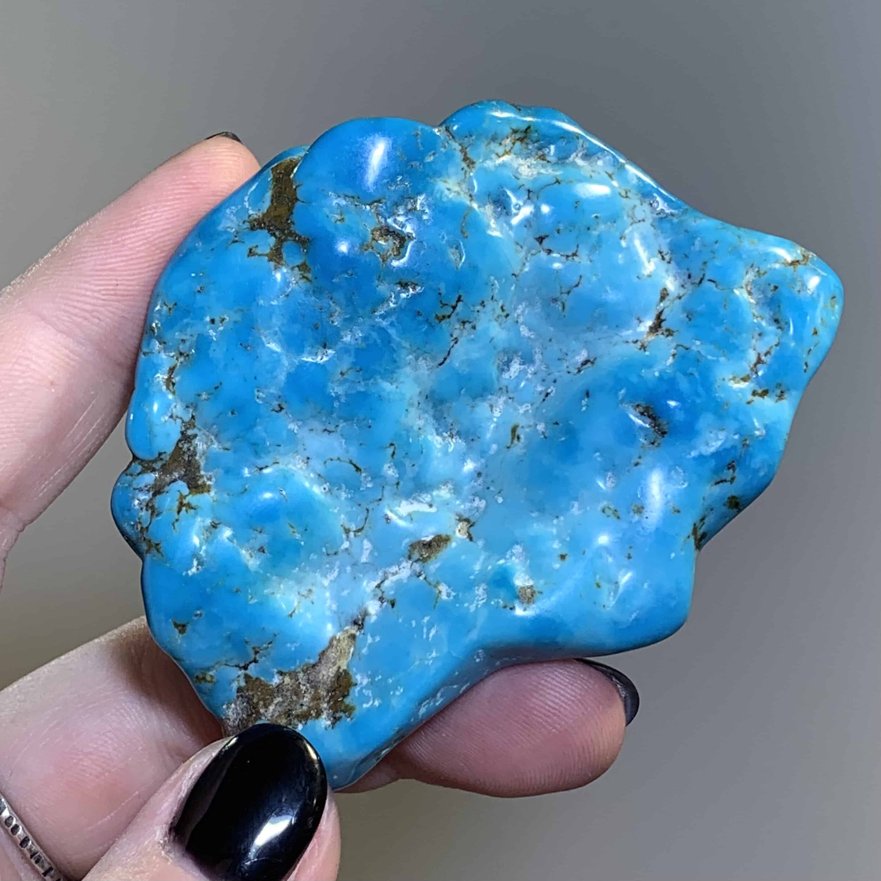 Turquoise (rough polished) large nugget healing crystal