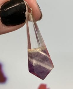 Amethyst and Quartz pendulum - healing crystal