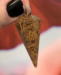 Jasper (Coquina) pendulum aka hieroglyphic stone - healing crystal