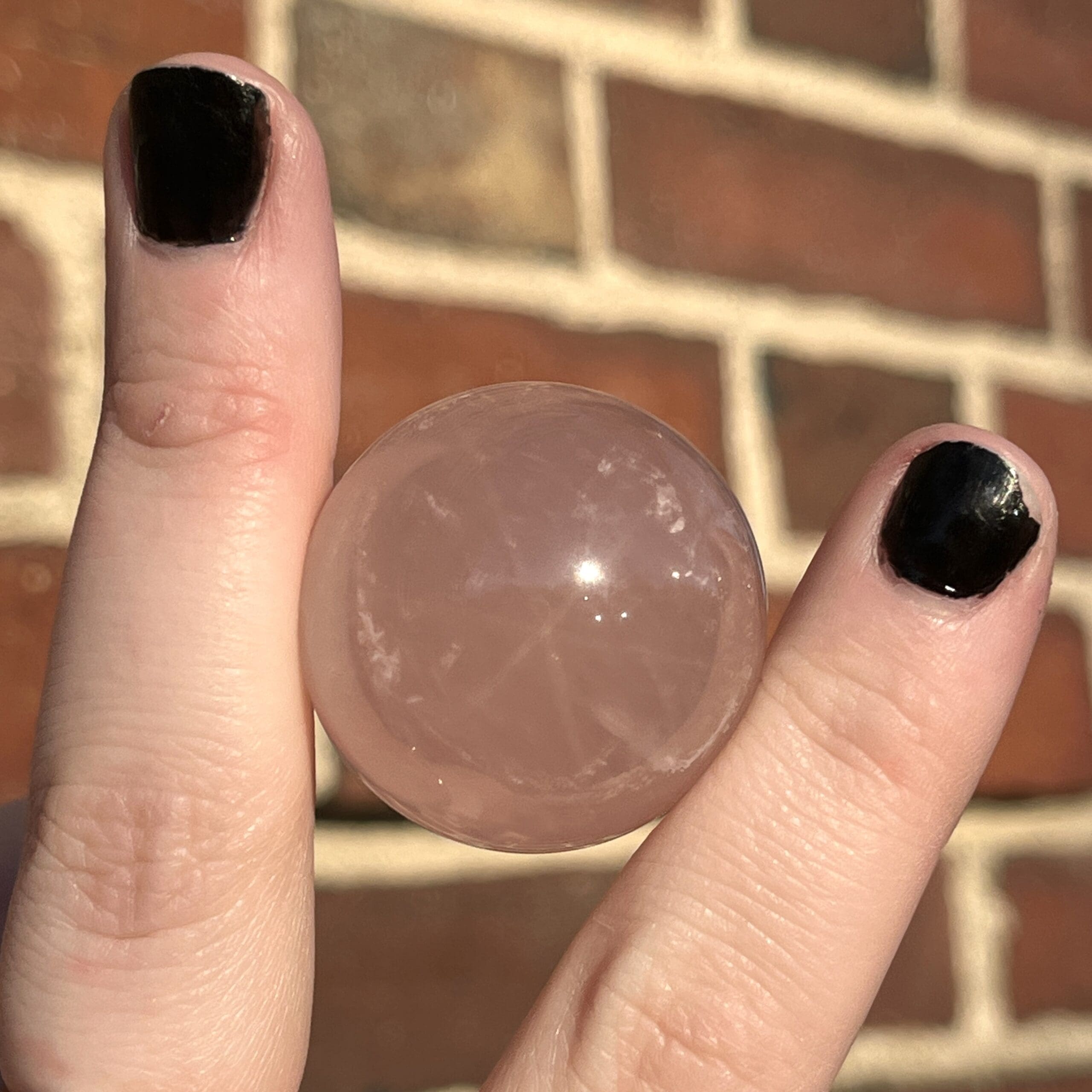 Rose Quartz sphere / ball w asteration / star - healing crystal