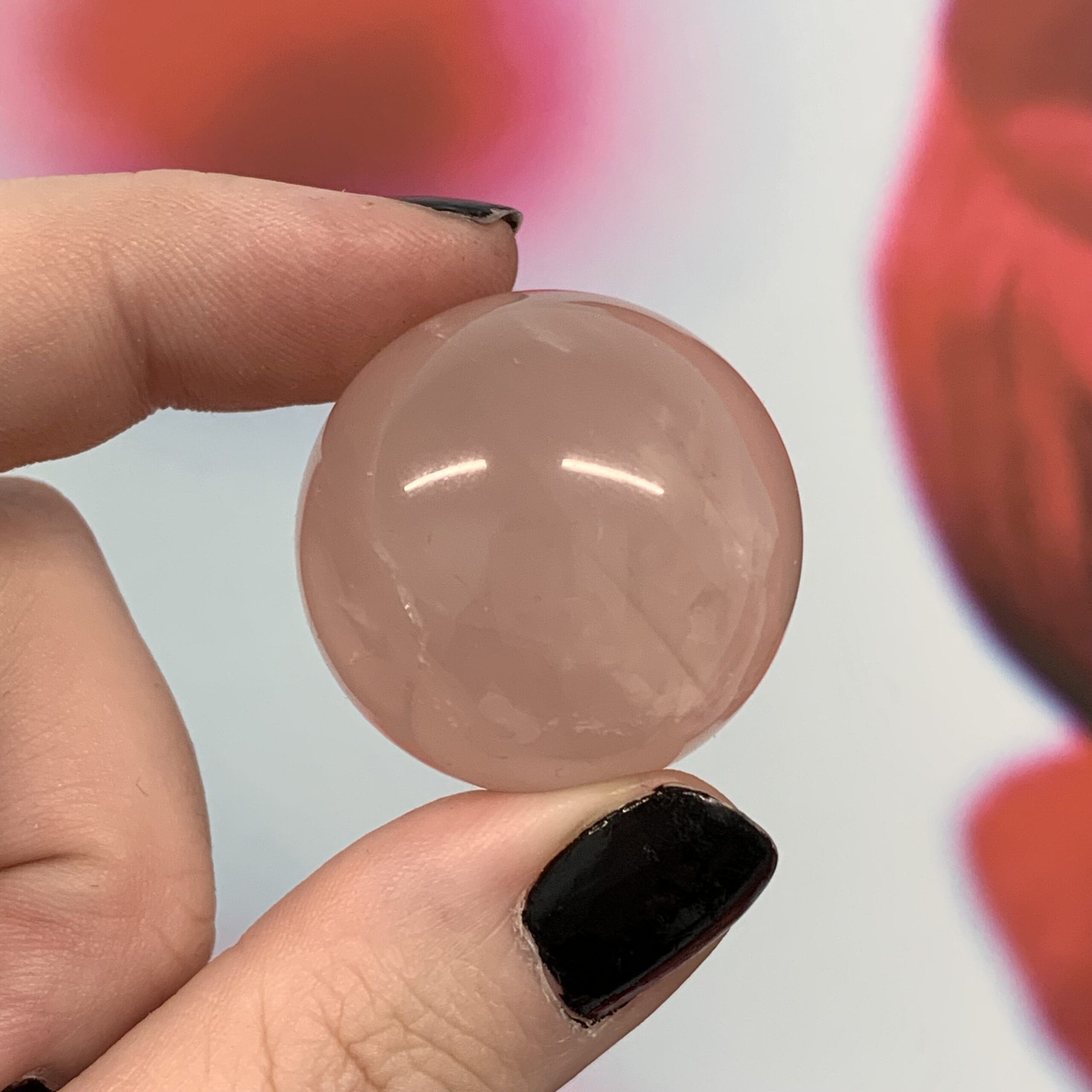 Rose Quartz sphere / ball w asteration / star - healing crystal - Image 3