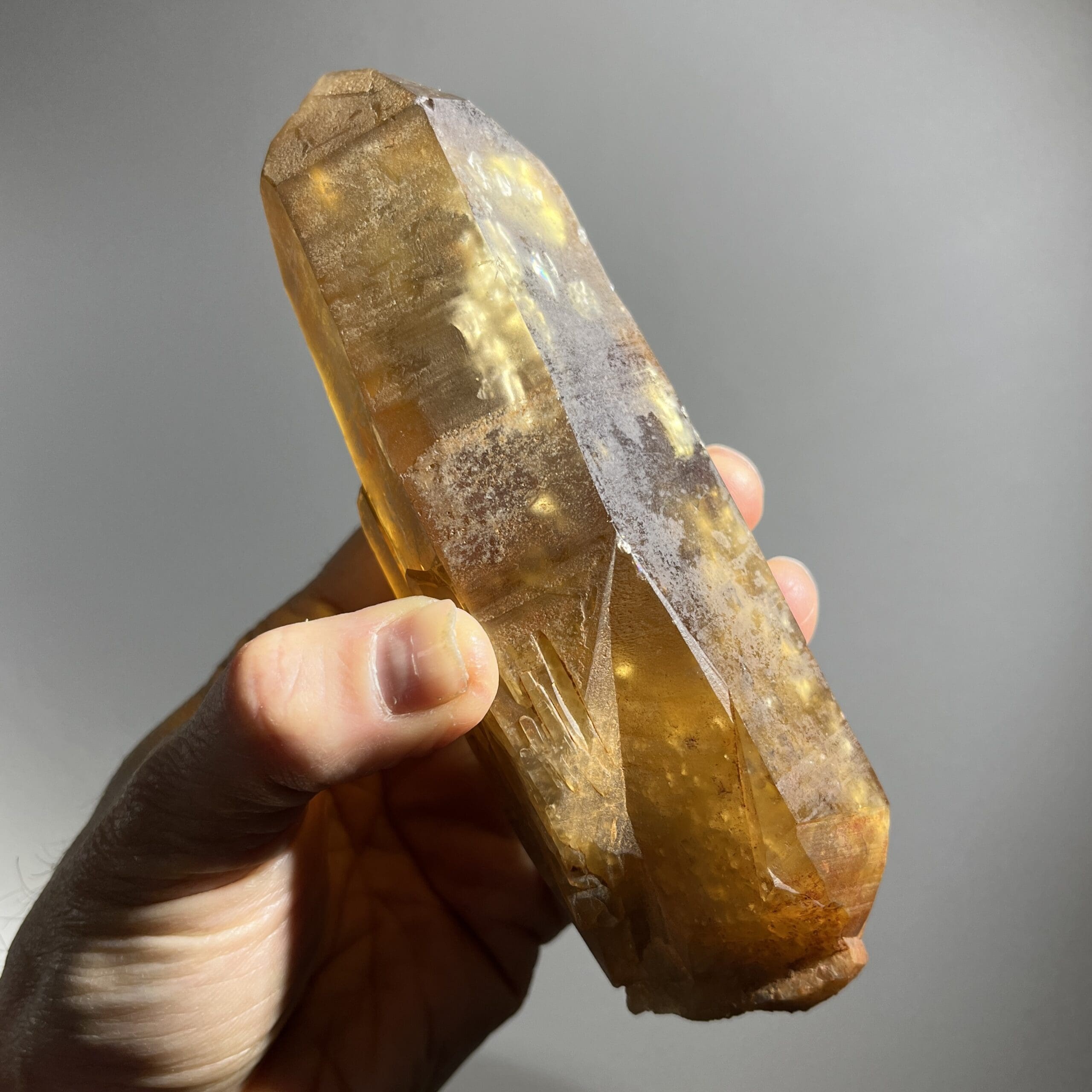 Citrine (natural) heavy duty Congo Zambian point, healing crystal - Image 2