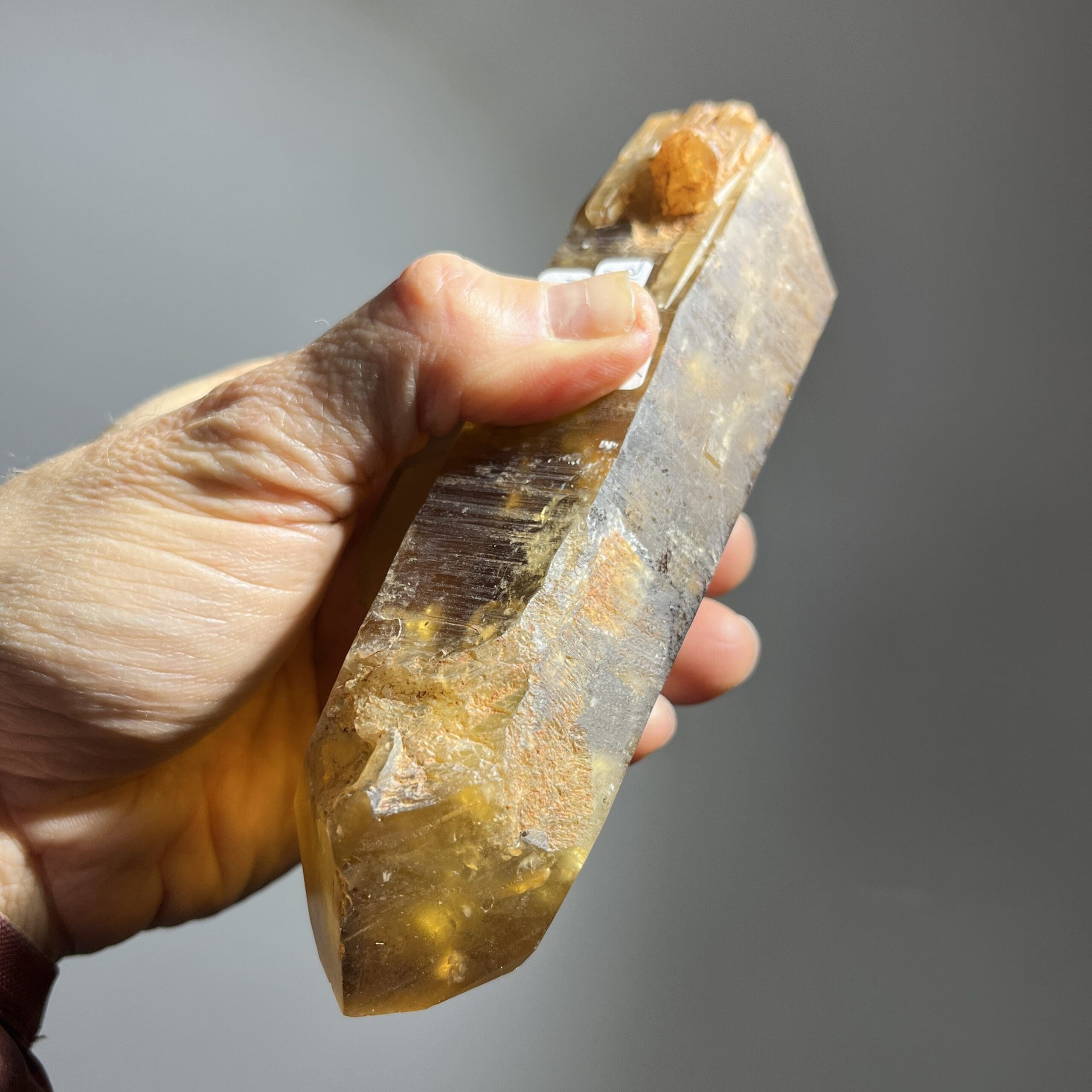 Citrine (natural) heavy duty Congo Zambian point, healing crystal - Image 4