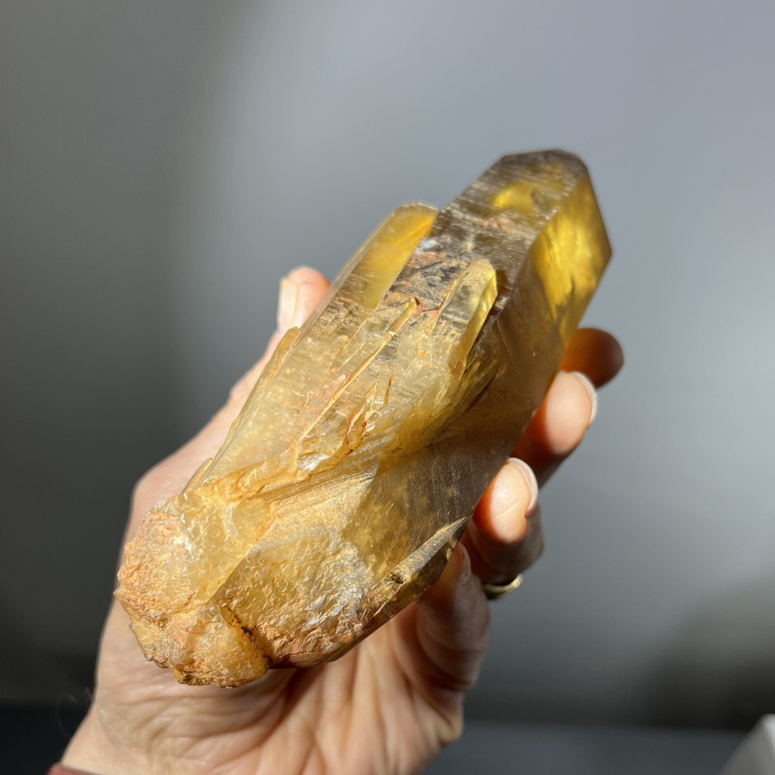 Citrine (natural) heavy duty Congo Zambian point, healing crystal - Image 5