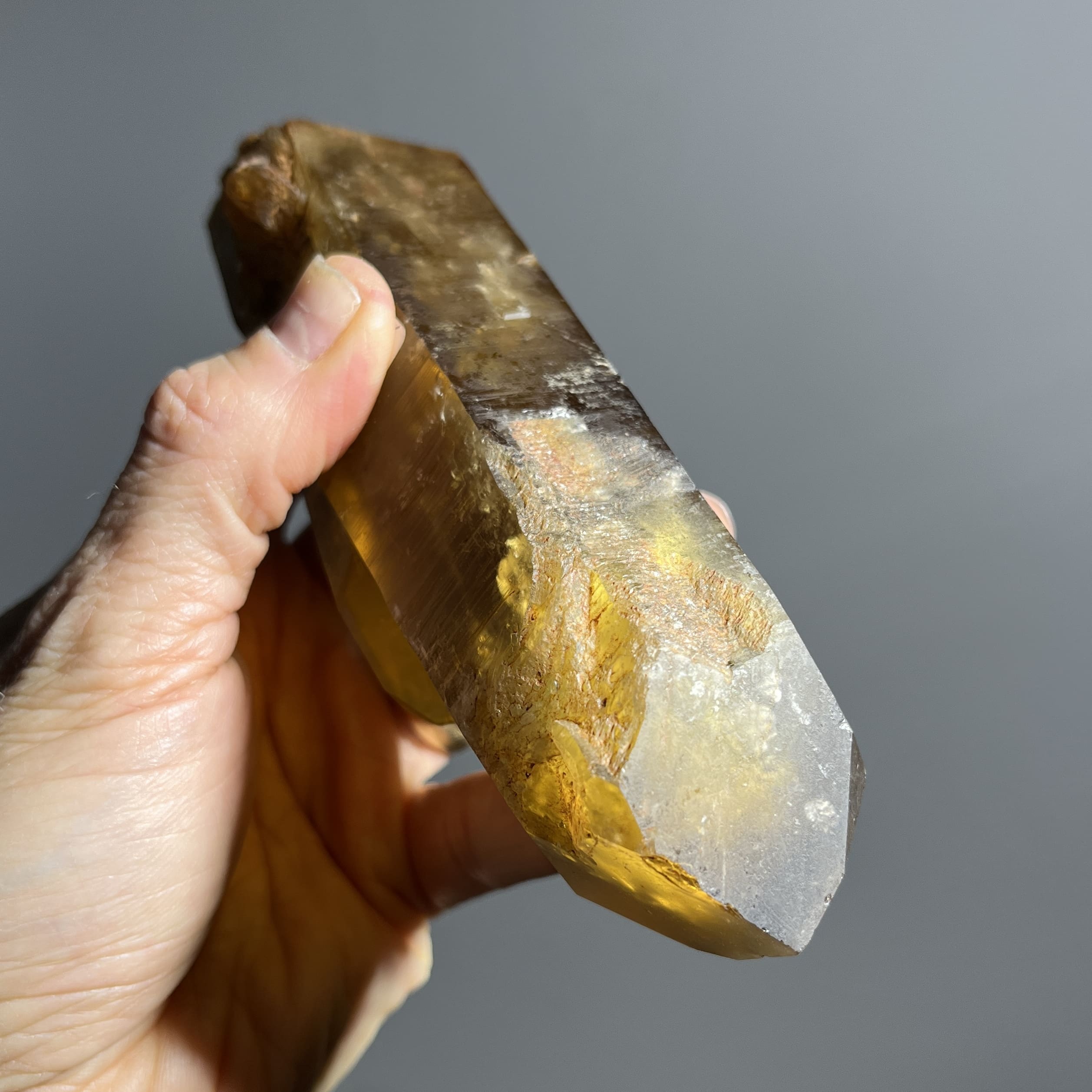 Citrine (natural) heavy duty Congo Zambian point, healing crystal