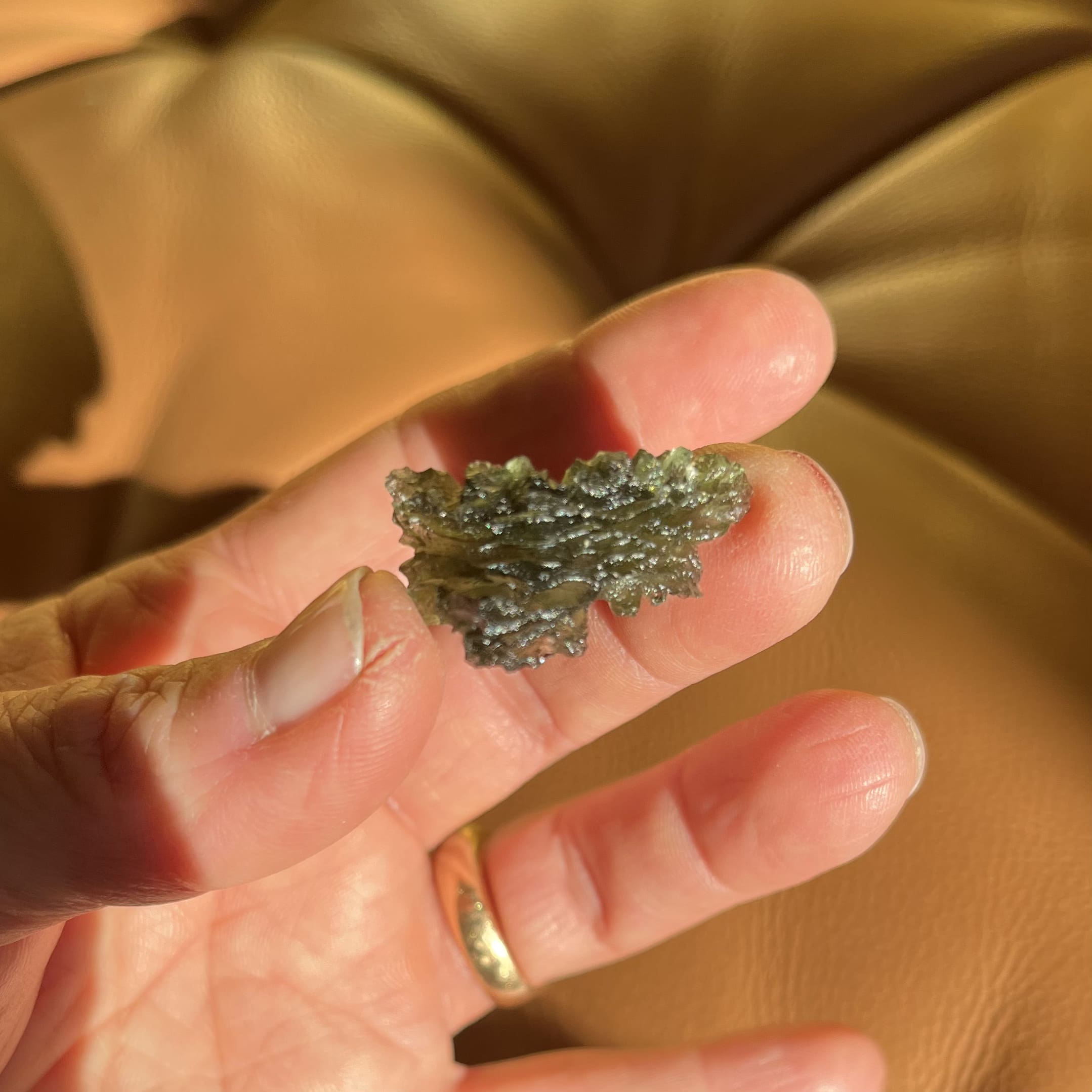 Moldavite (rough) Besednice (3.68g) 3-way standing healing crystal - Image 7