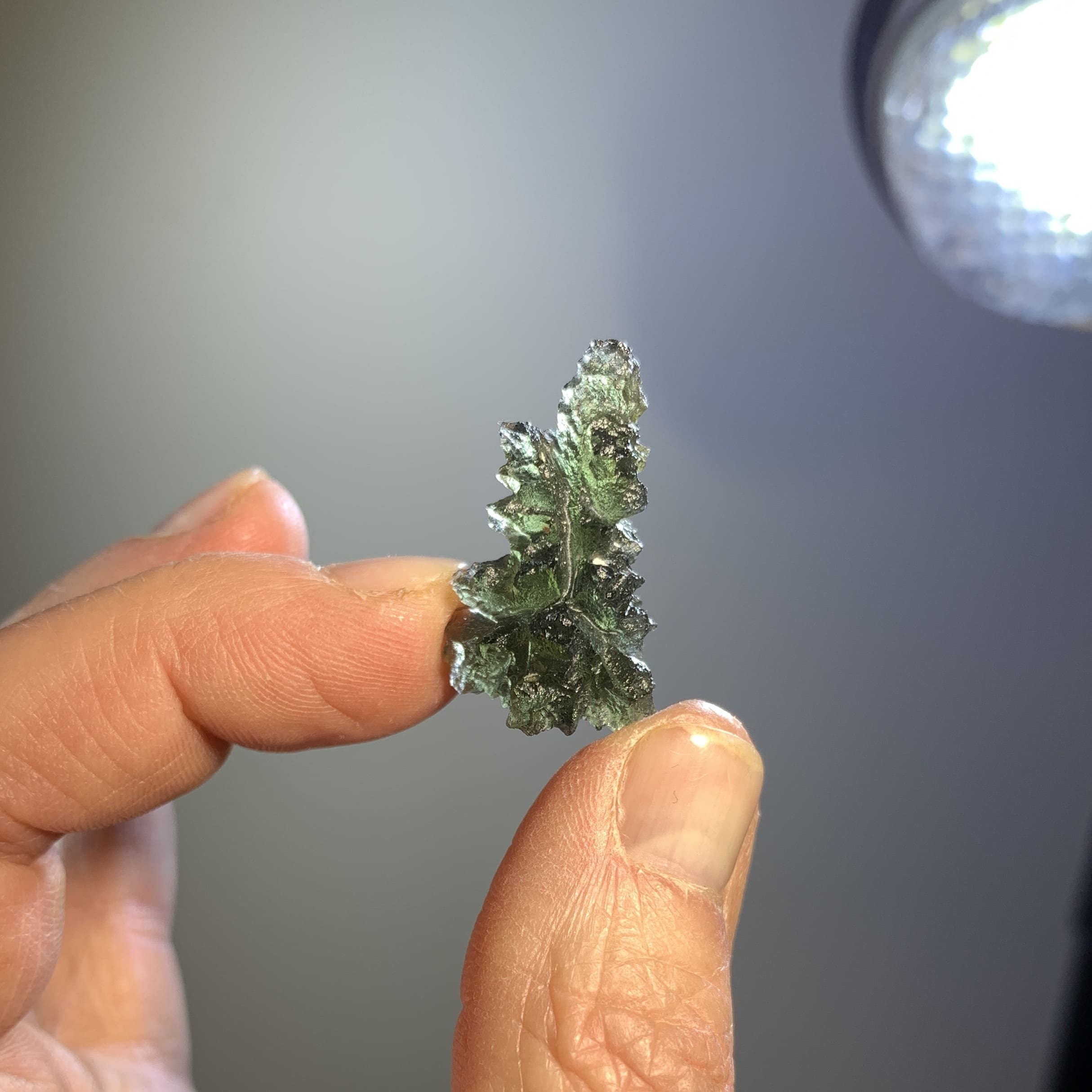Moldavite (rough) Besednice (3.68g) 3-way standing healing crystal
