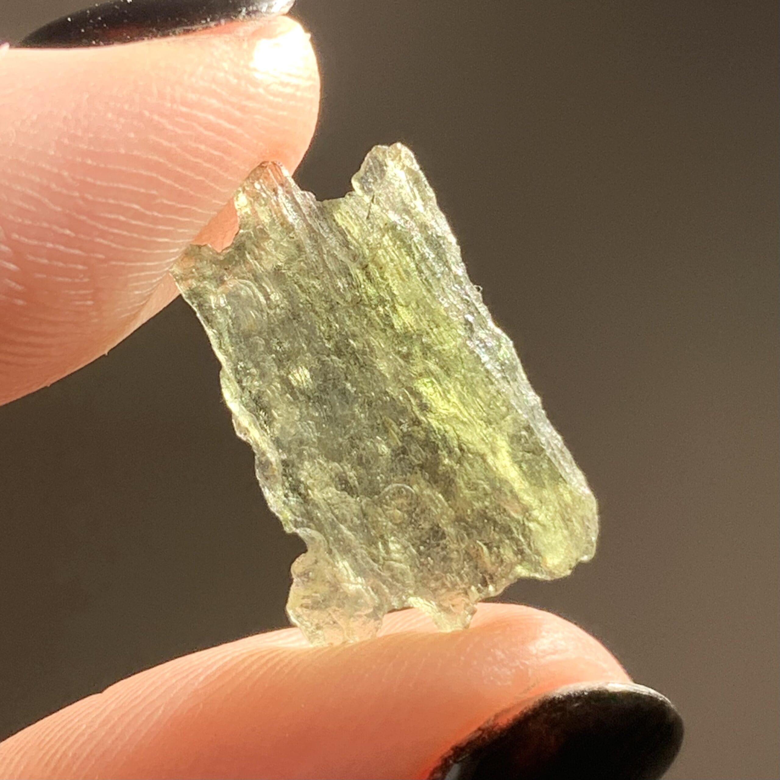 Moldavite (rough) 'wing' (.8g) healing crystal