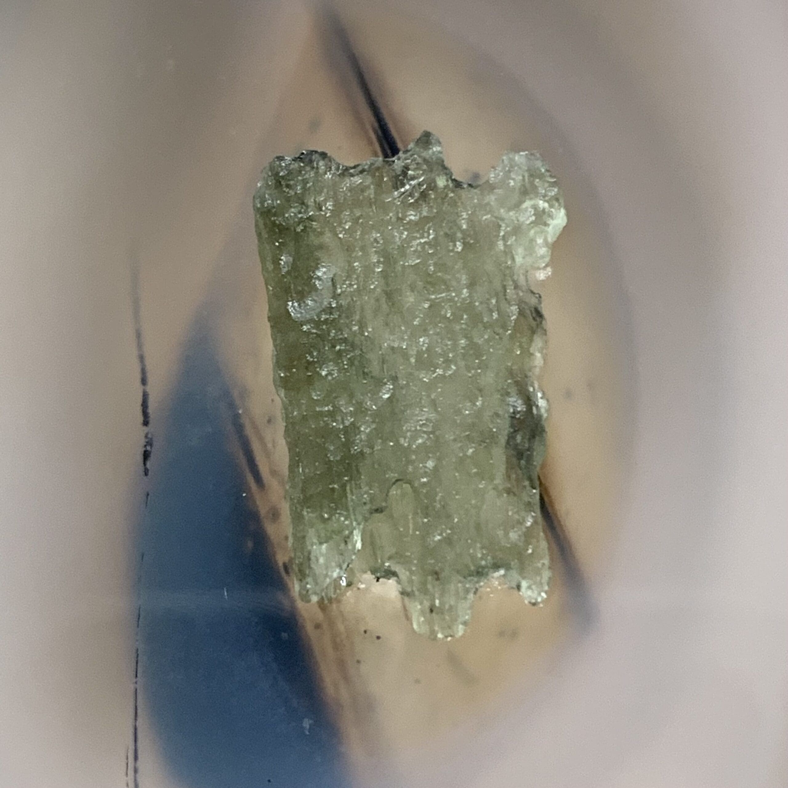 Moldavite (rough) 'wing' (.8g) healing crystal - Image 3