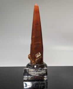 Quartz (hematoid) red laser museum piece (tessin habit) healing crystal