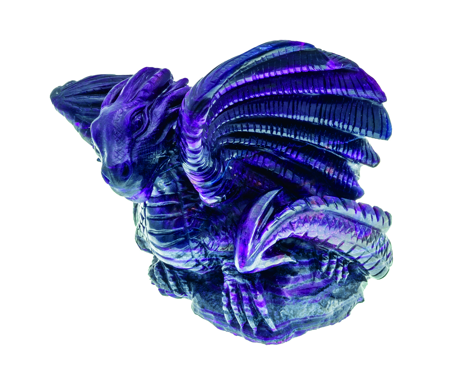 Sugilite (carving) Thai-carved Dragon (some gel) healing crystal