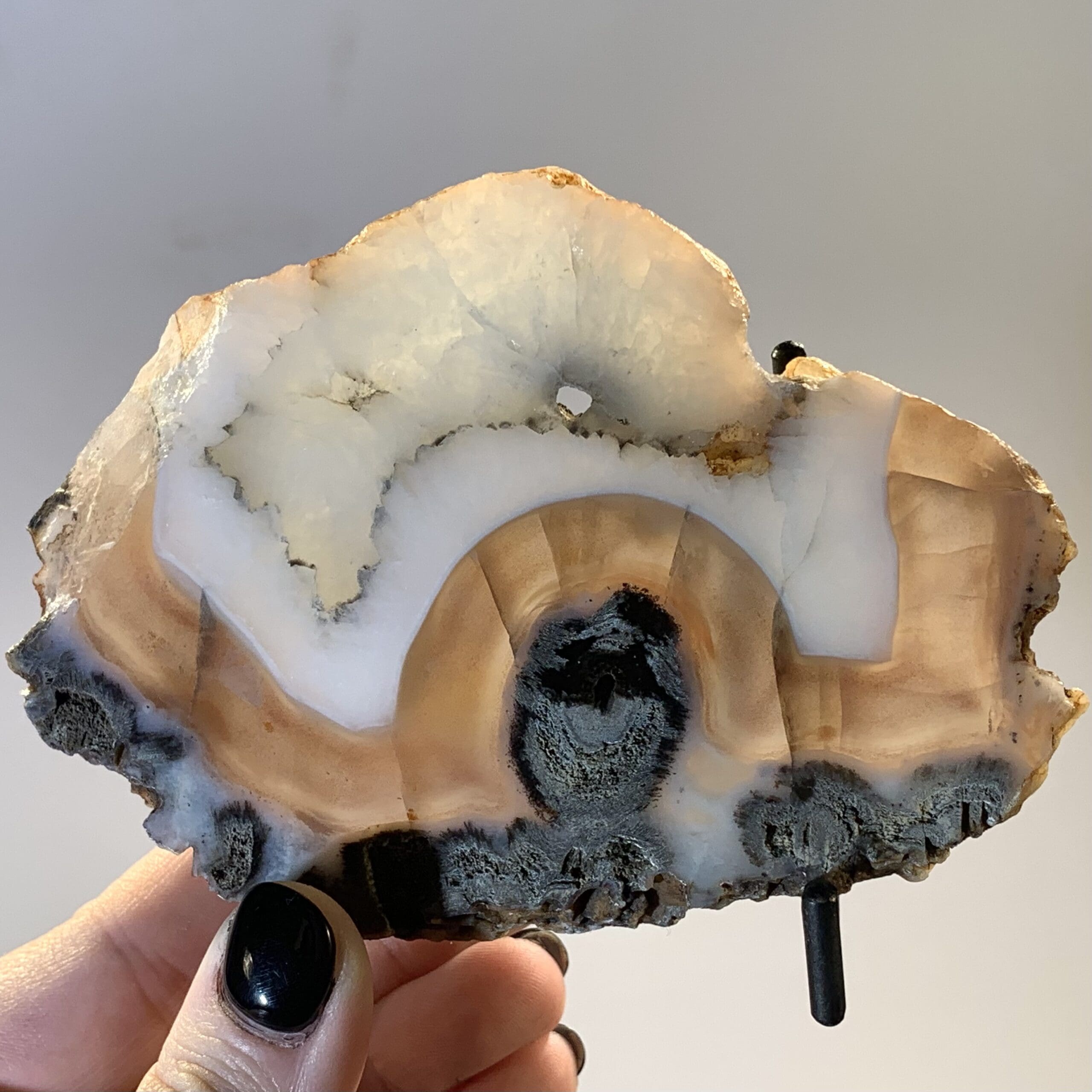 Agate (pink & white) ancient Australian Pilbara slab healing crystal - Image 4